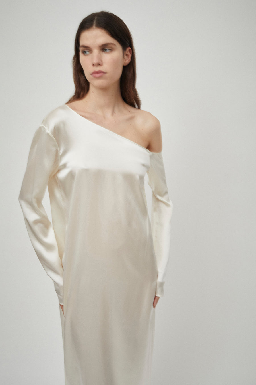 Silk Satin Asymmetric Dress