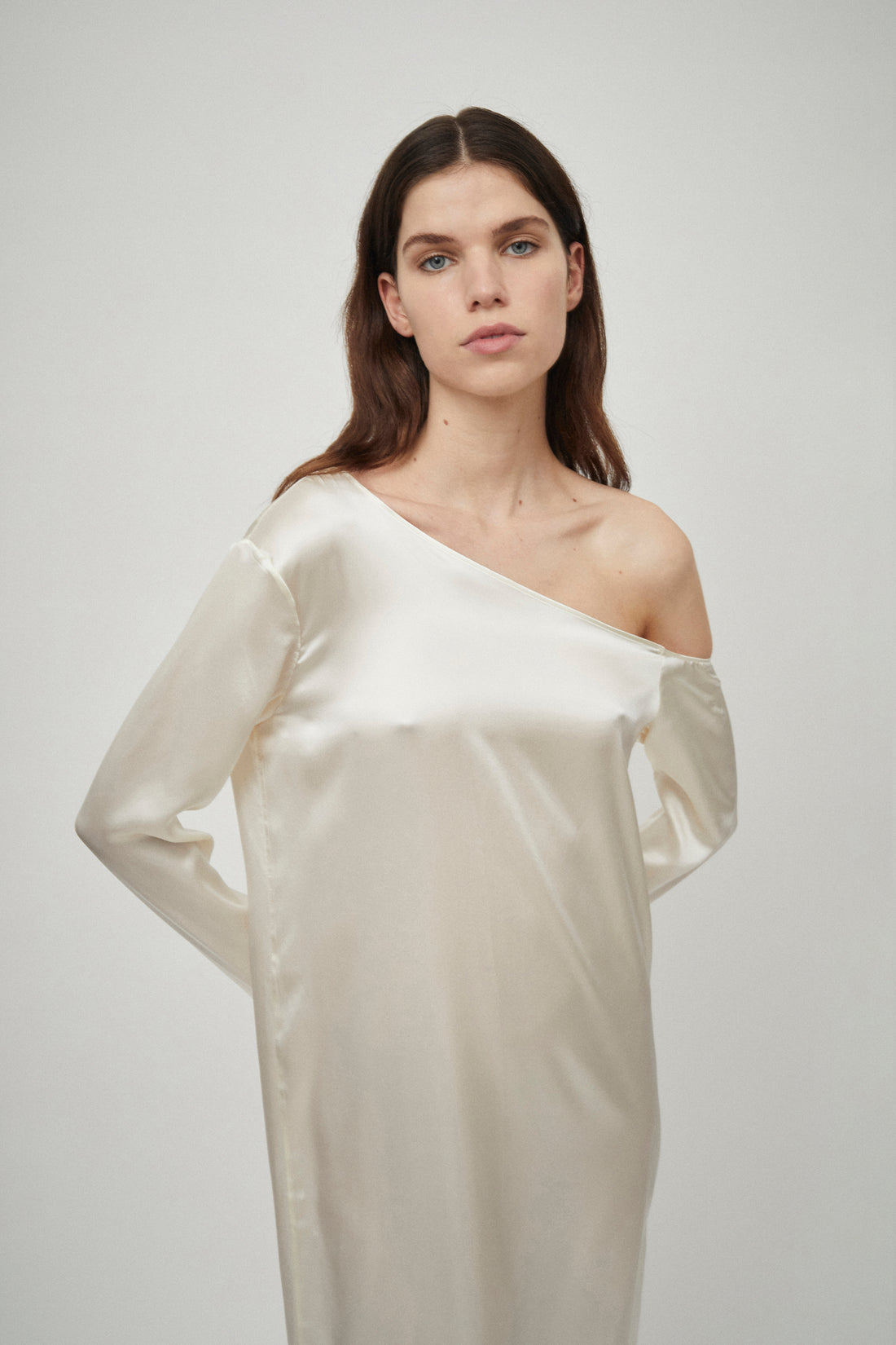 Silk Satin Asymmetric Dress