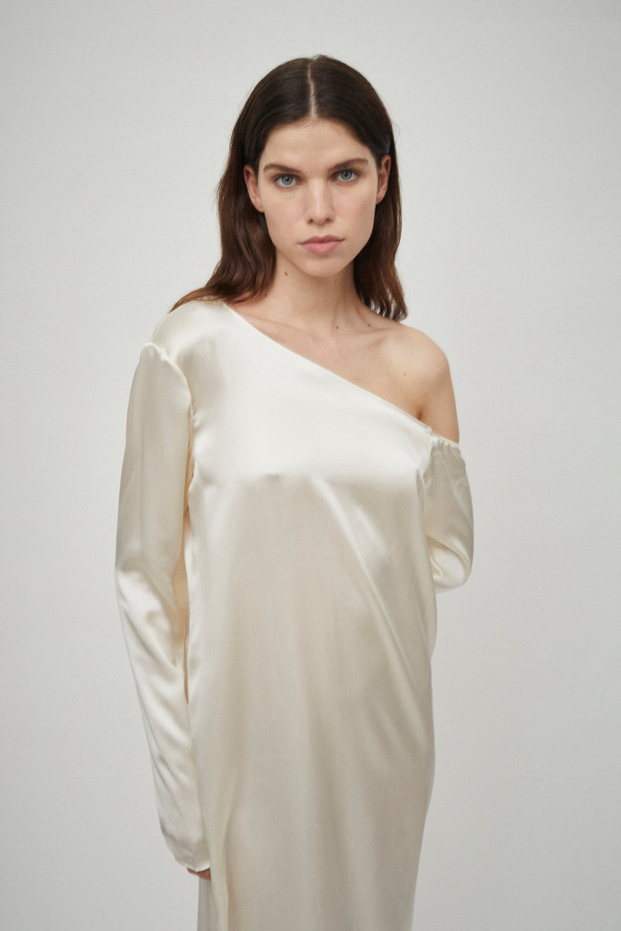 Silk Satin Asymmetric Dress