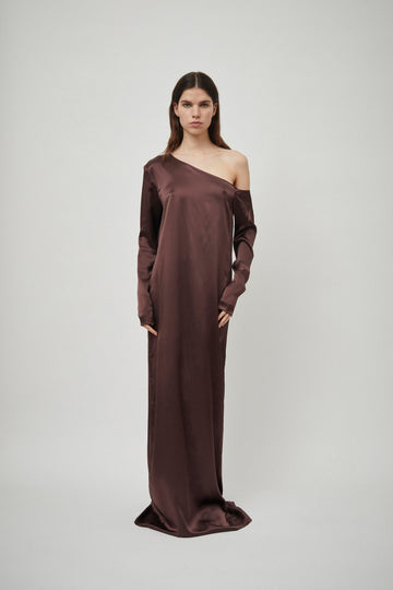 Silk Satin Asymmetric Dress