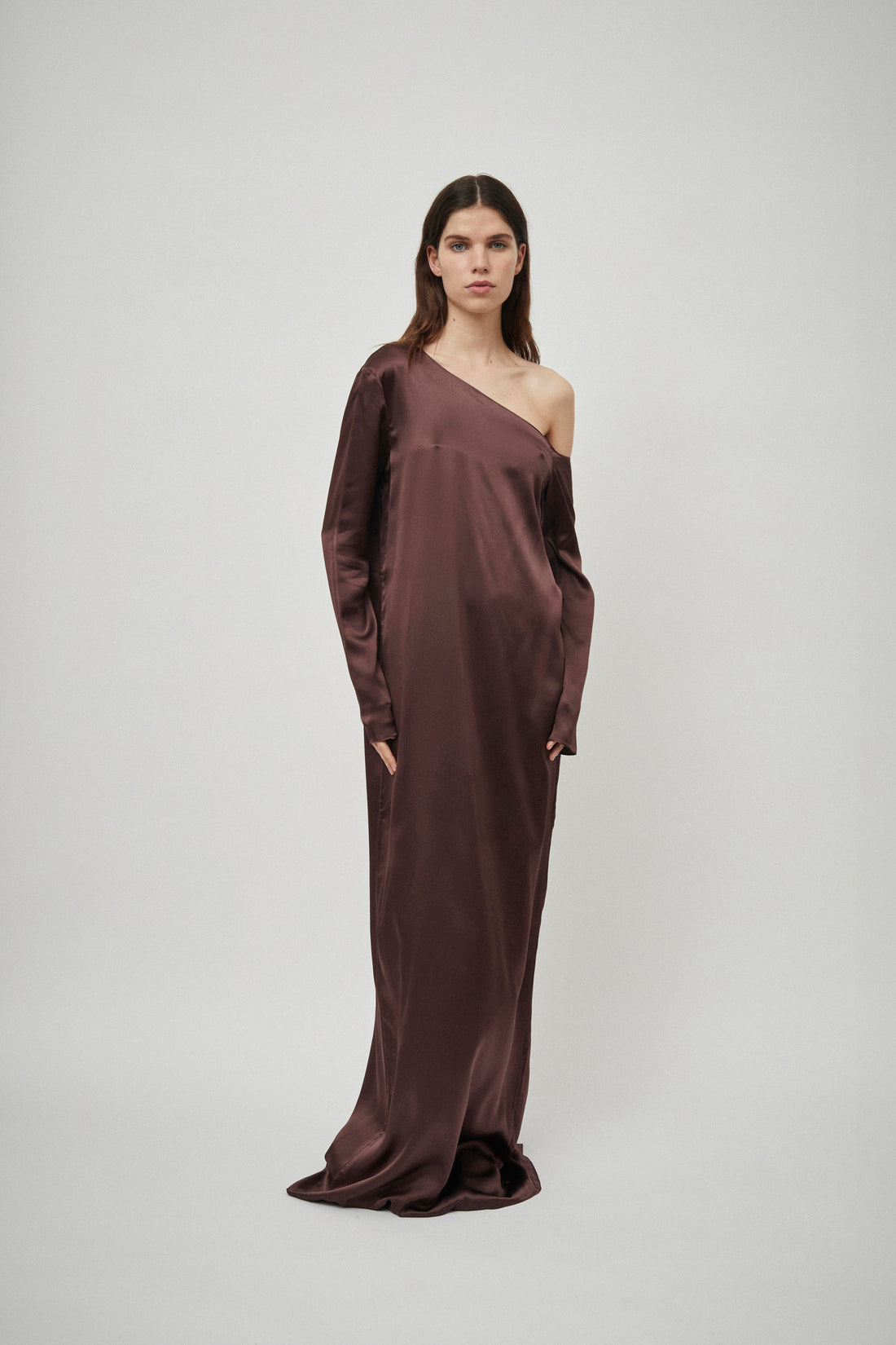 Silk Satin Asymmetric Dress