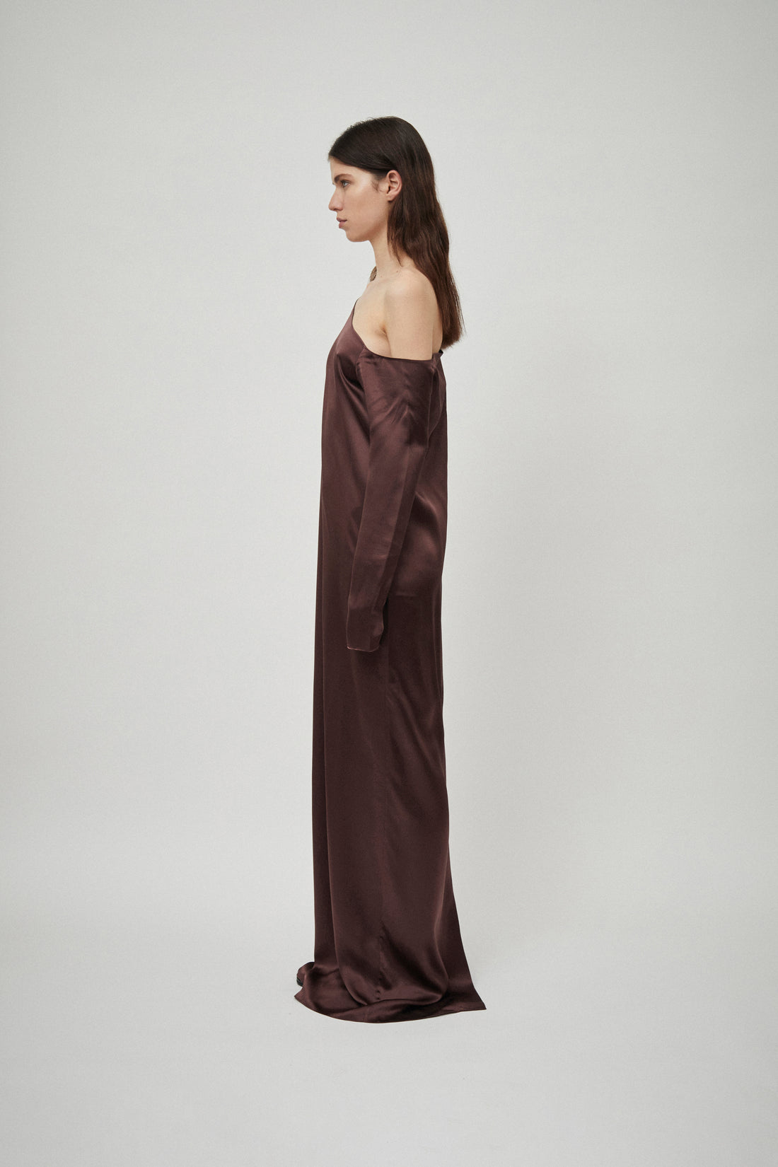 Silk Satin Asymmetric Dress
