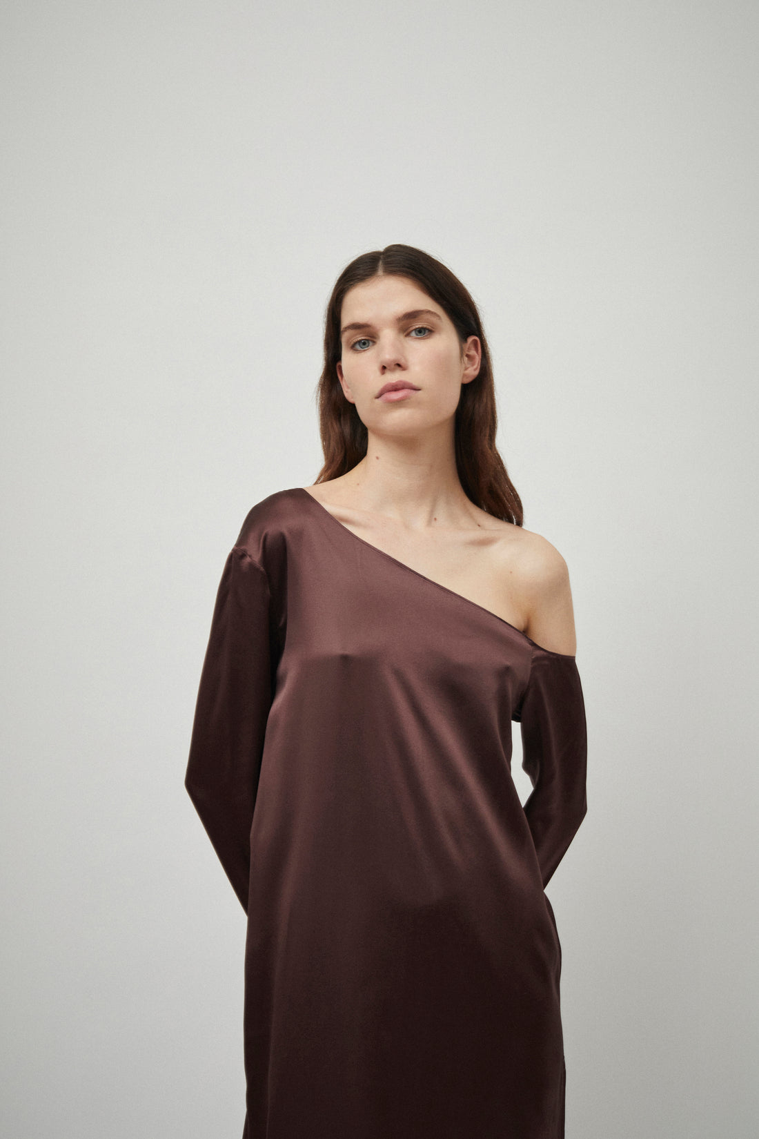 Silk Satin Asymmetric Dress