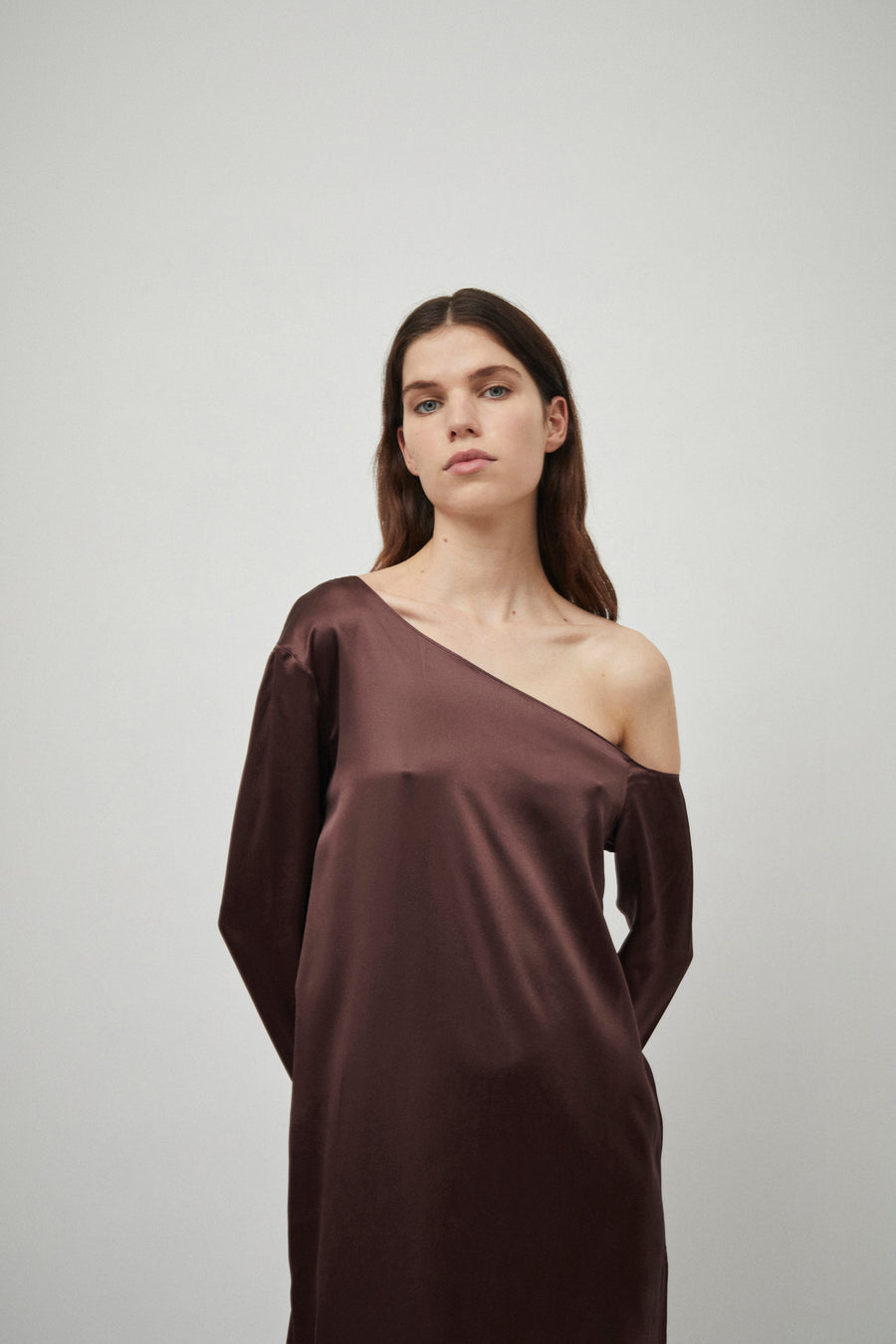Silk Satin Asymmetric Dress