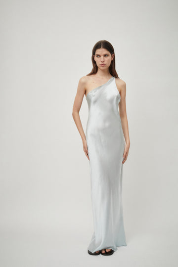 Silk Satin One Shoulder Tank Dress