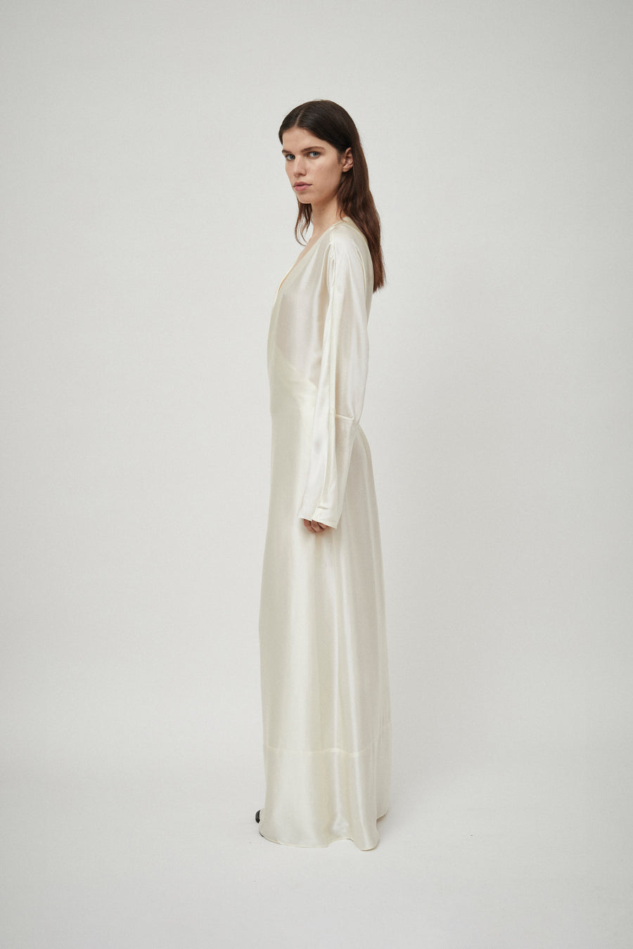 Silk Satin Wrap Dress