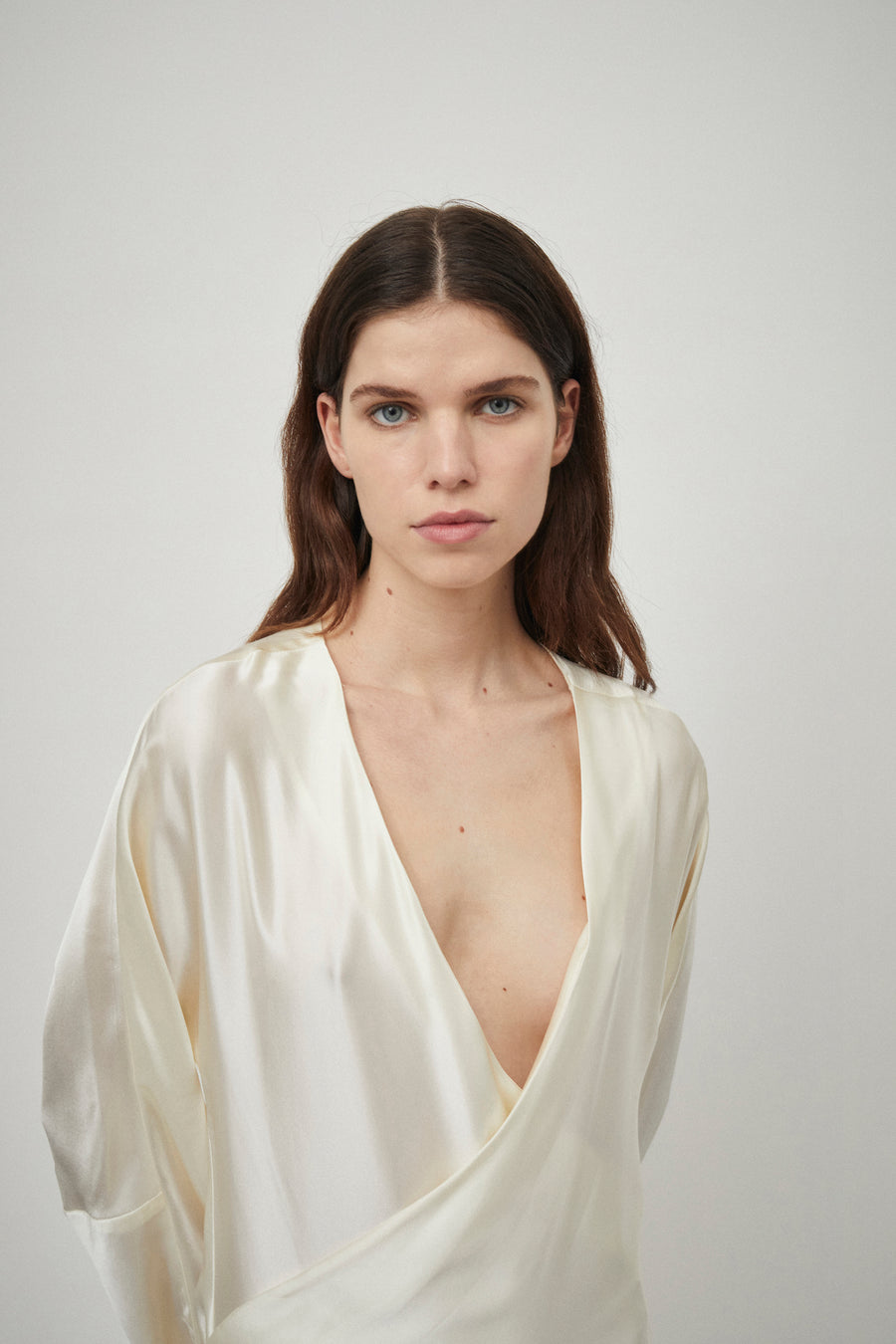 Silk Satin Wrap Dress