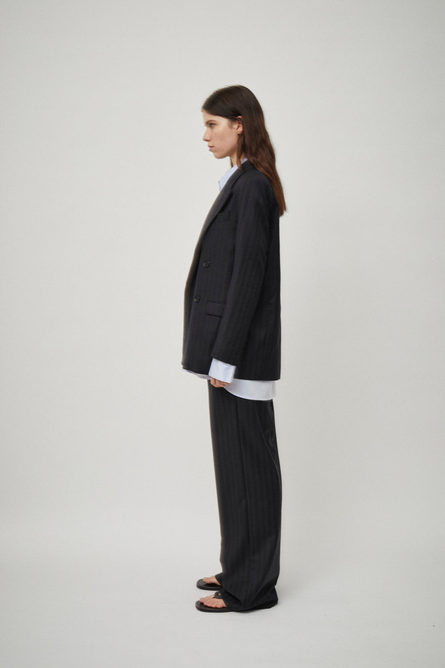 The Matildas Pinstripe Double Breasted Blazer