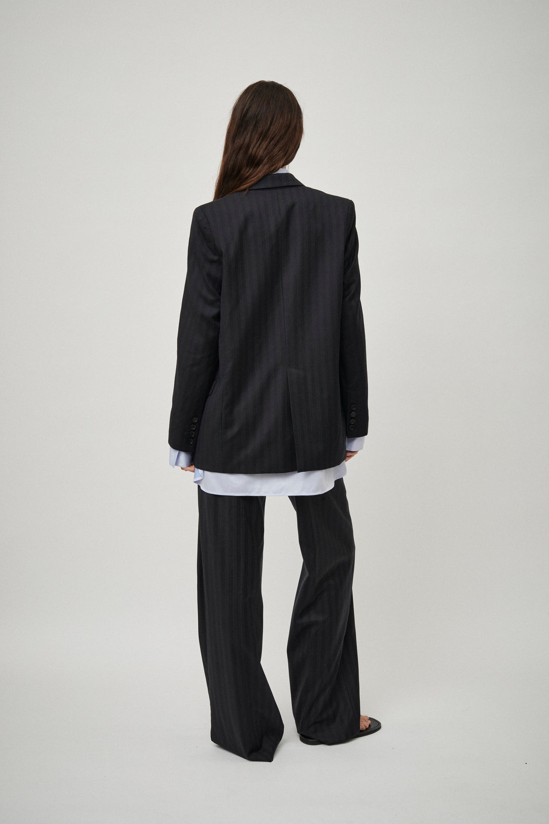 The Matildas Pinstripe Double Breasted Blazer