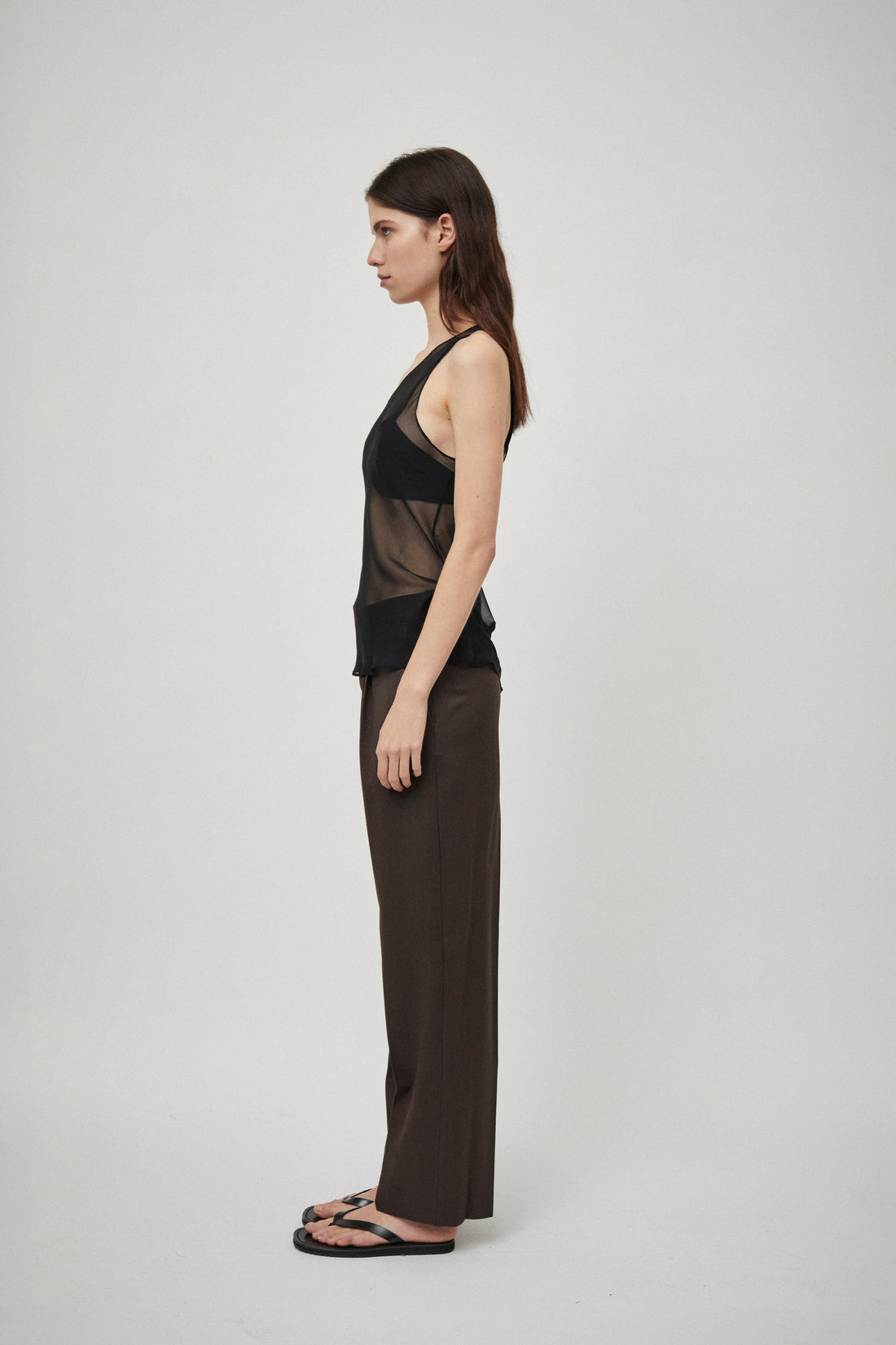 Georgette One Shoulder Tank
