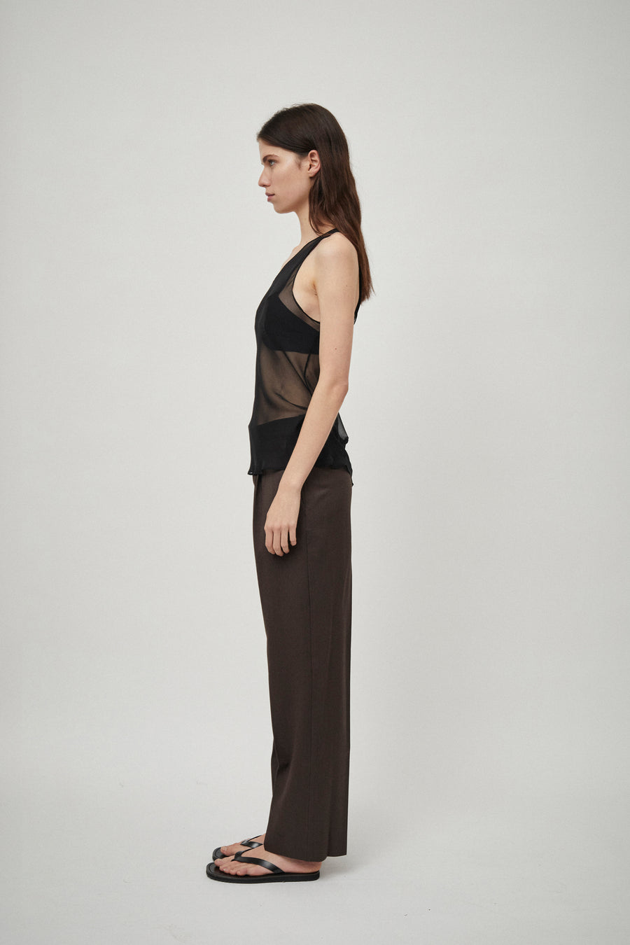 Georgette One Shoulder Tank