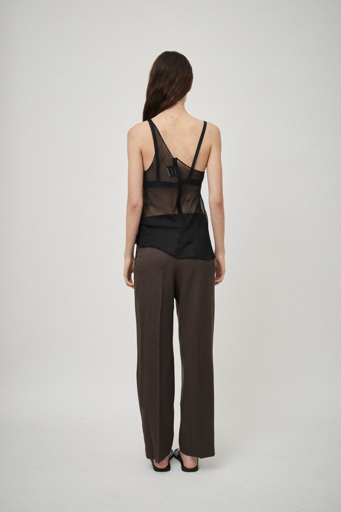 Georgette One Shoulder Tank
