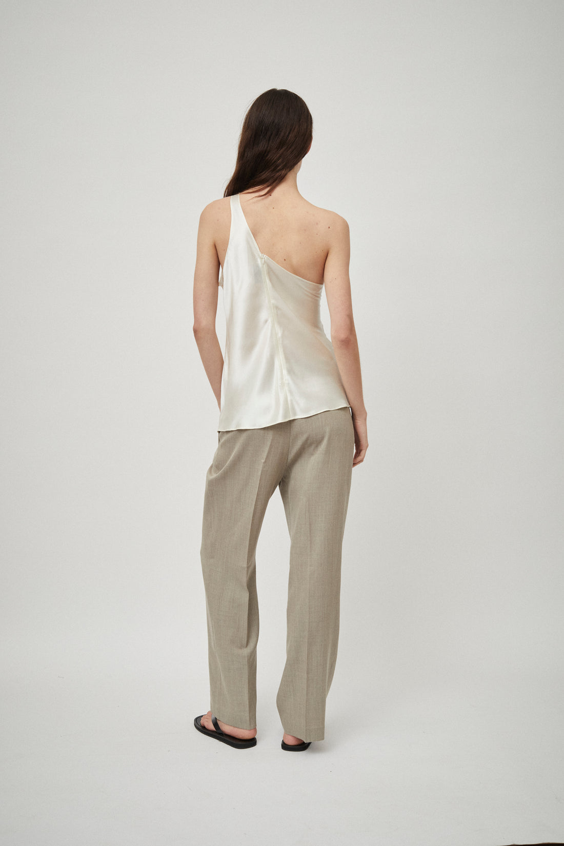 Silk Satin One Shoulder Tank