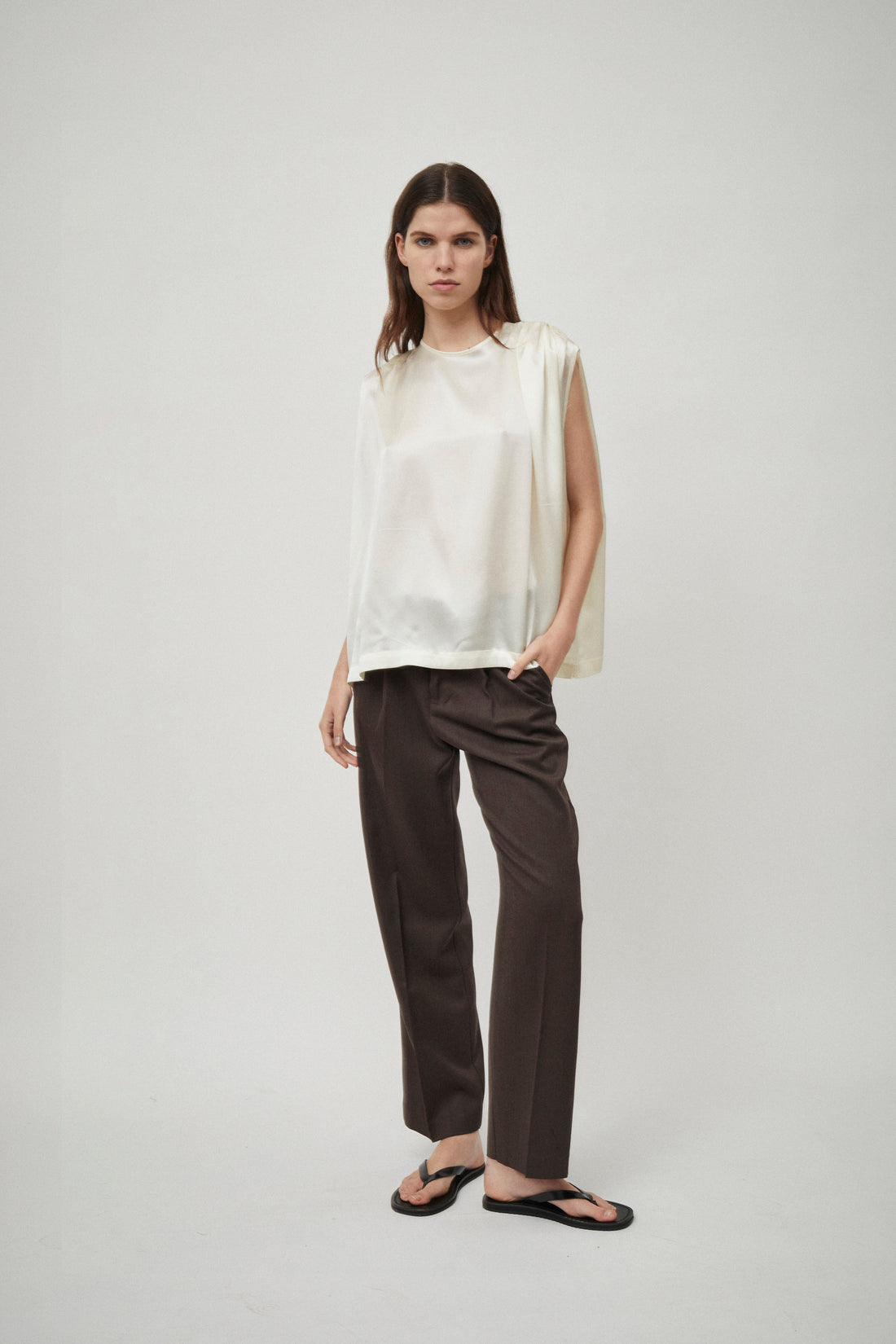Pleat Shoulder Detail Tank