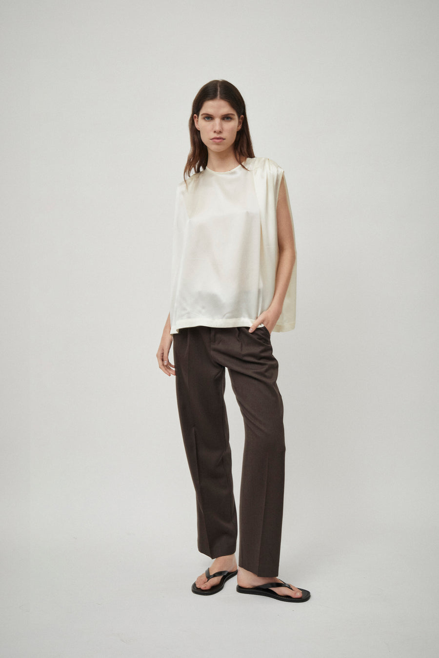 Pleat Shoulder Detail Tank