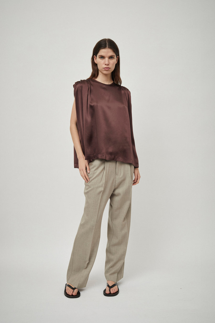 Pleat Shoulder Detail Tank