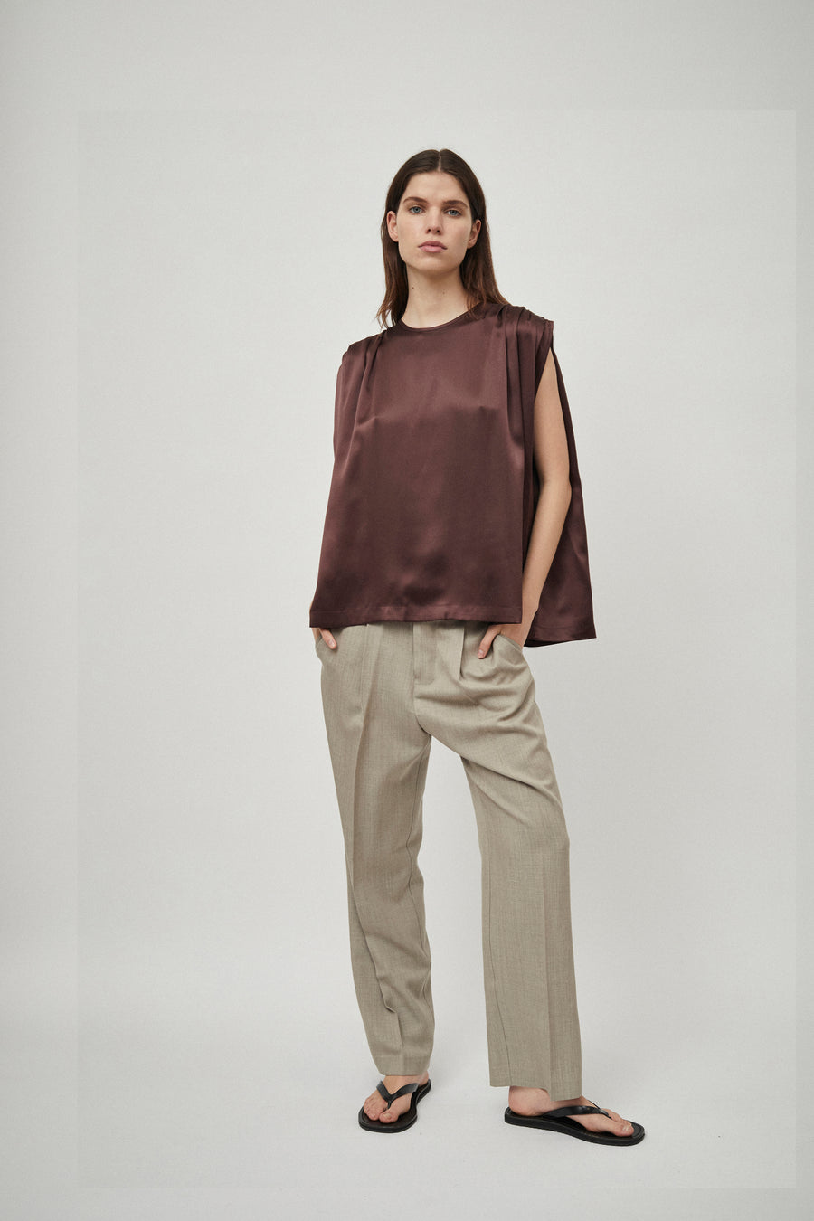 Pleat Shoulder Detail Tank