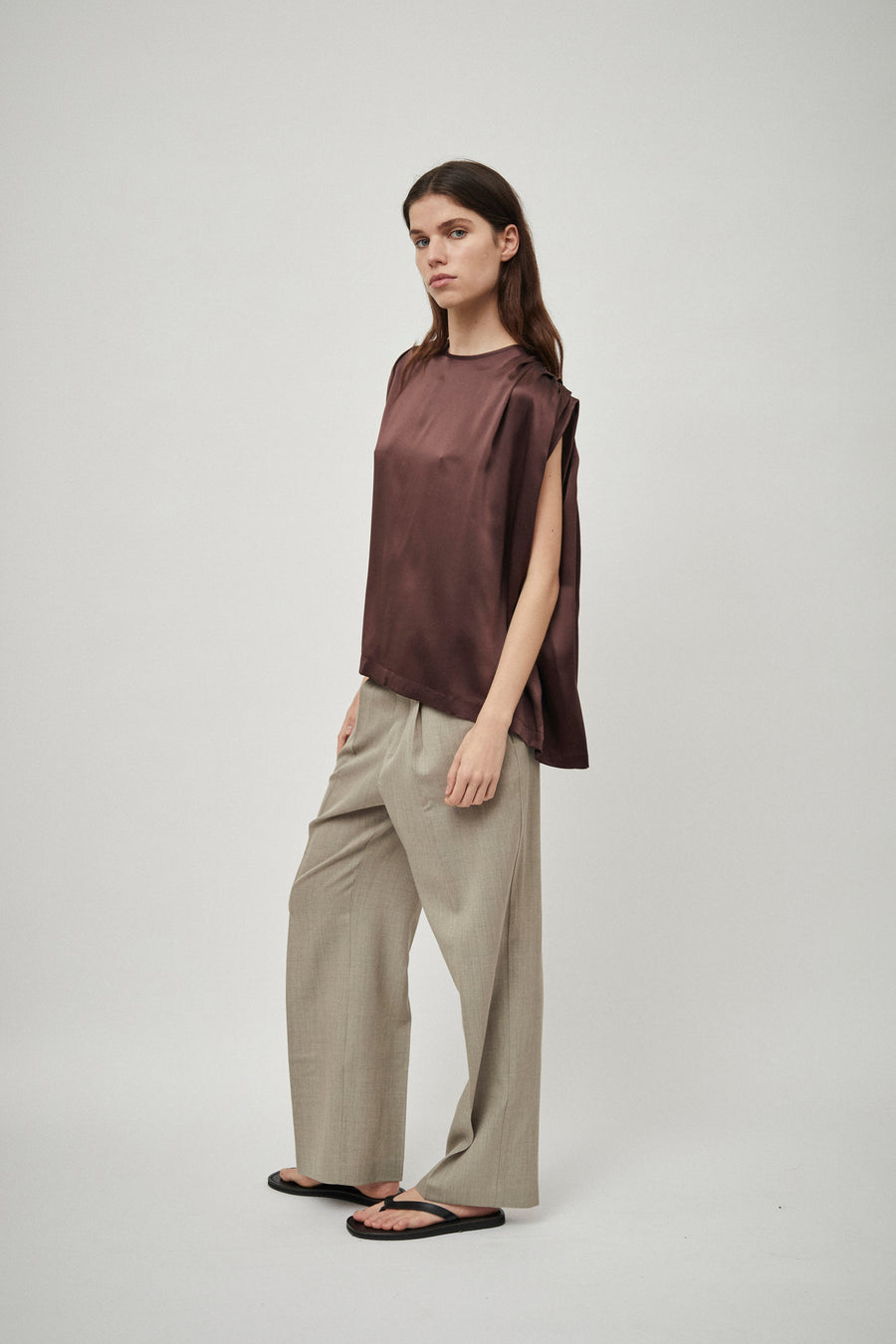 Pleat Shoulder Detail Tank