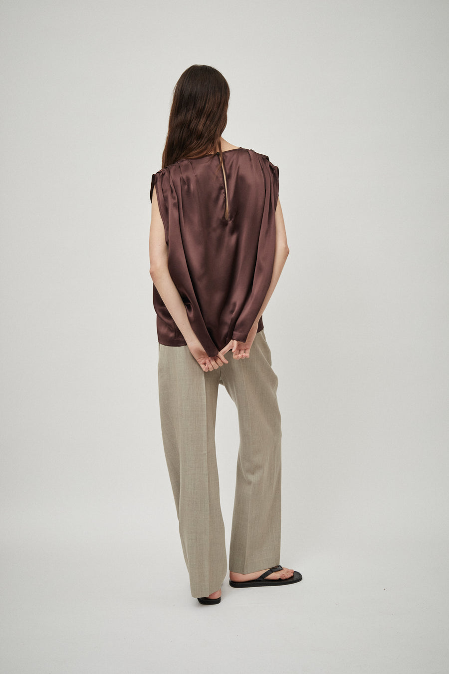 Pleat Shoulder Detail Tank