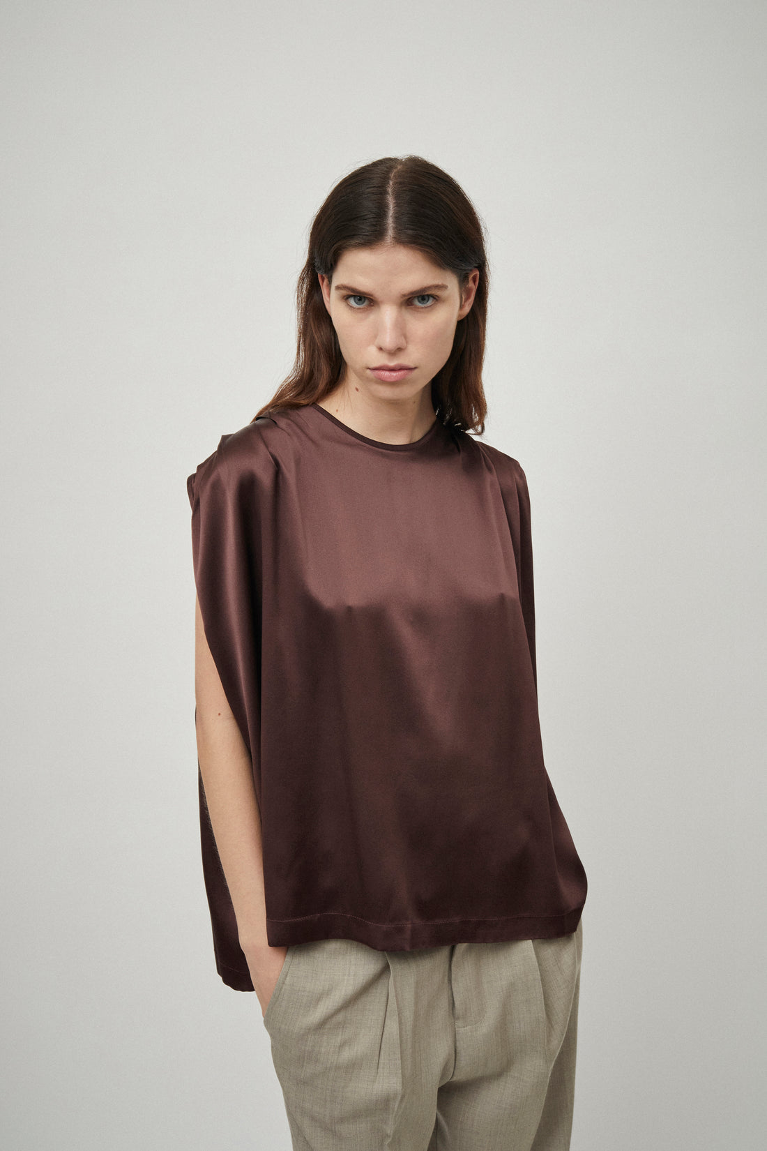 Pleat Shoulder Detail Tank