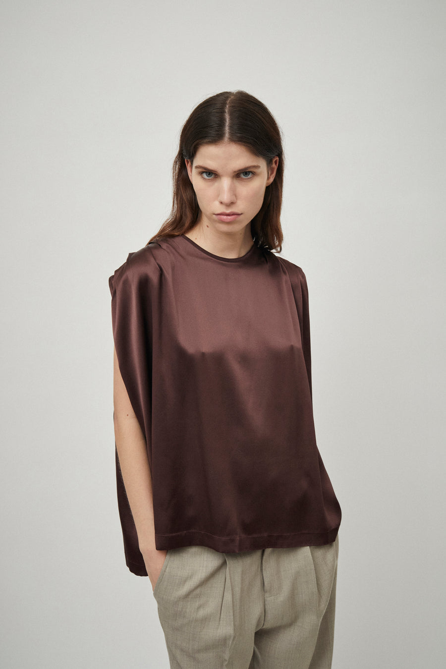 Pleat Shoulder Detail Tank