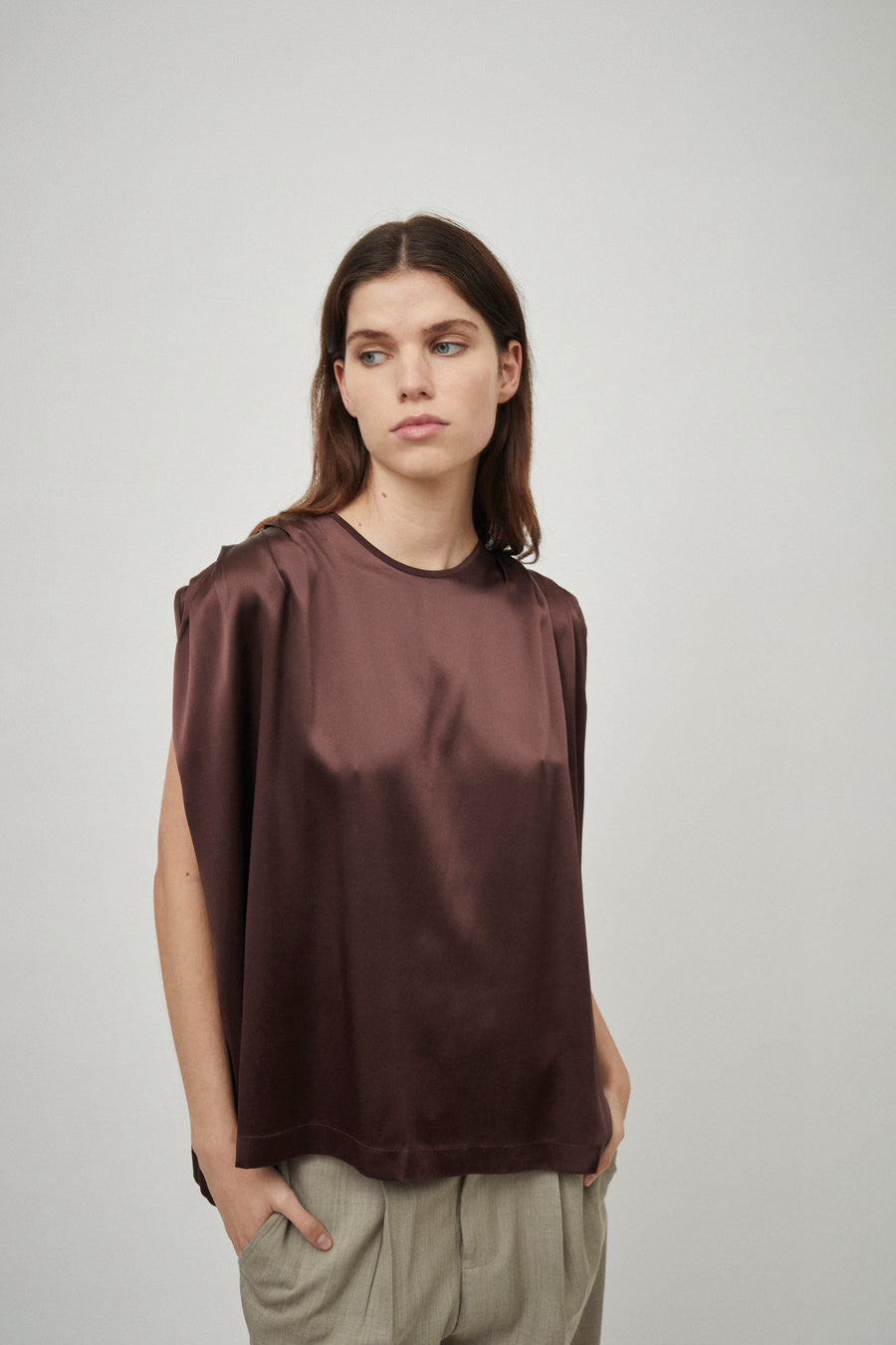Pleat Shoulder Detail Tank