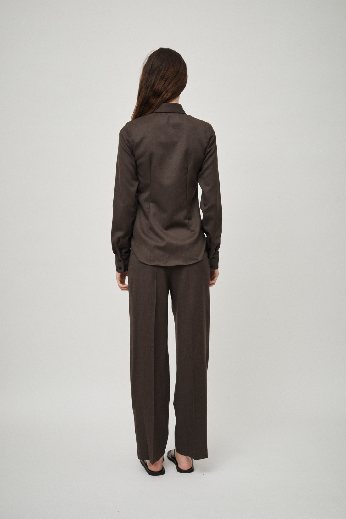 Wool Dart Detail Shirt