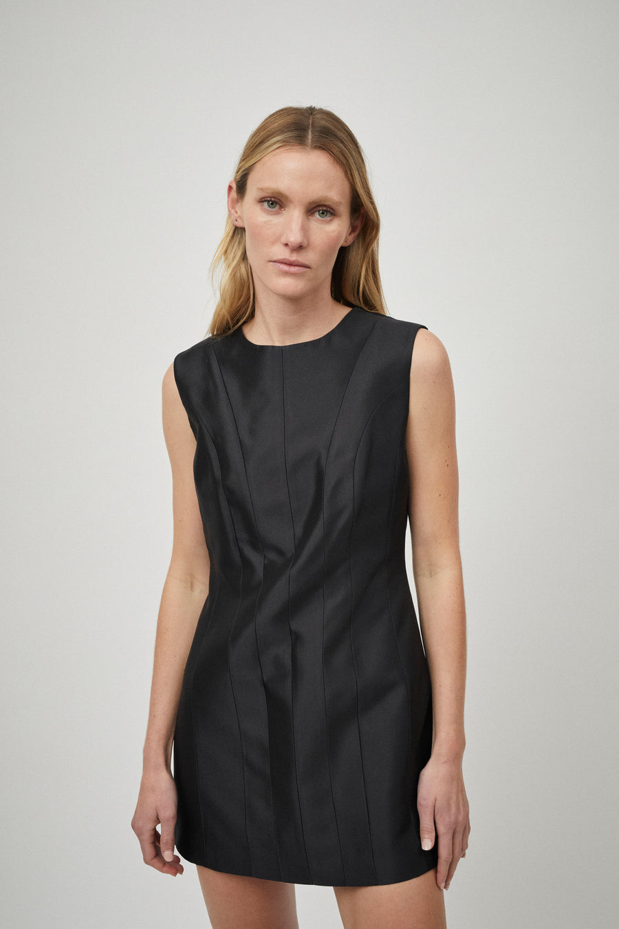 Silk Panelled Mini Dress
