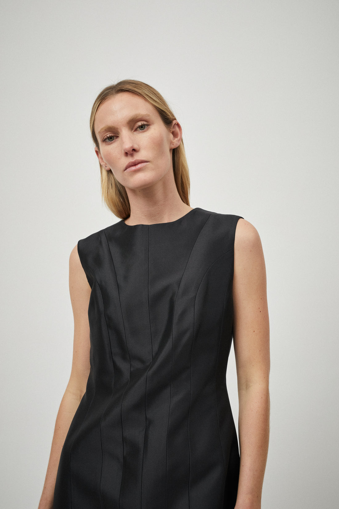 Silk Panelled Mini Dress