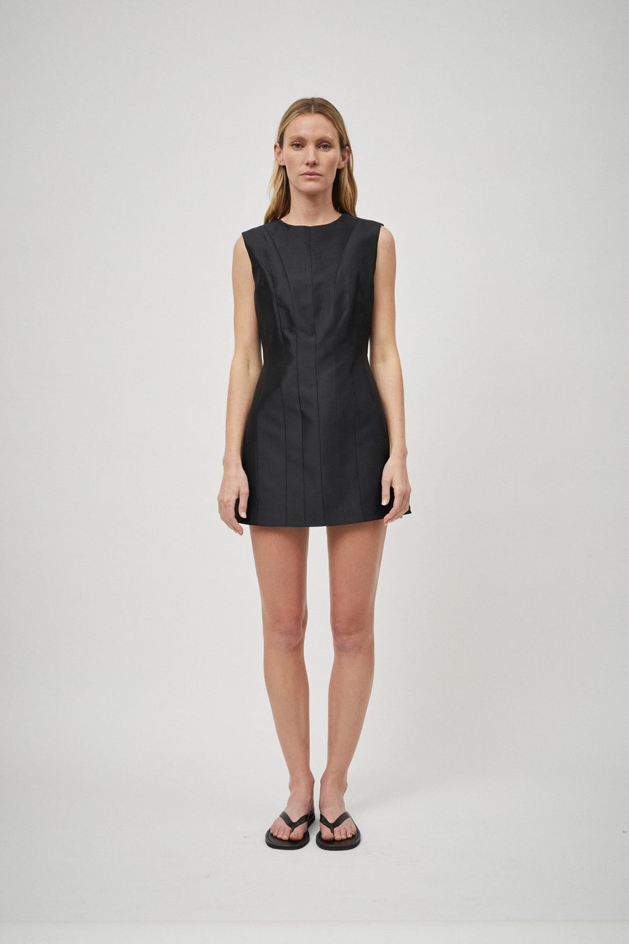 Silk Panelled Mini Dress