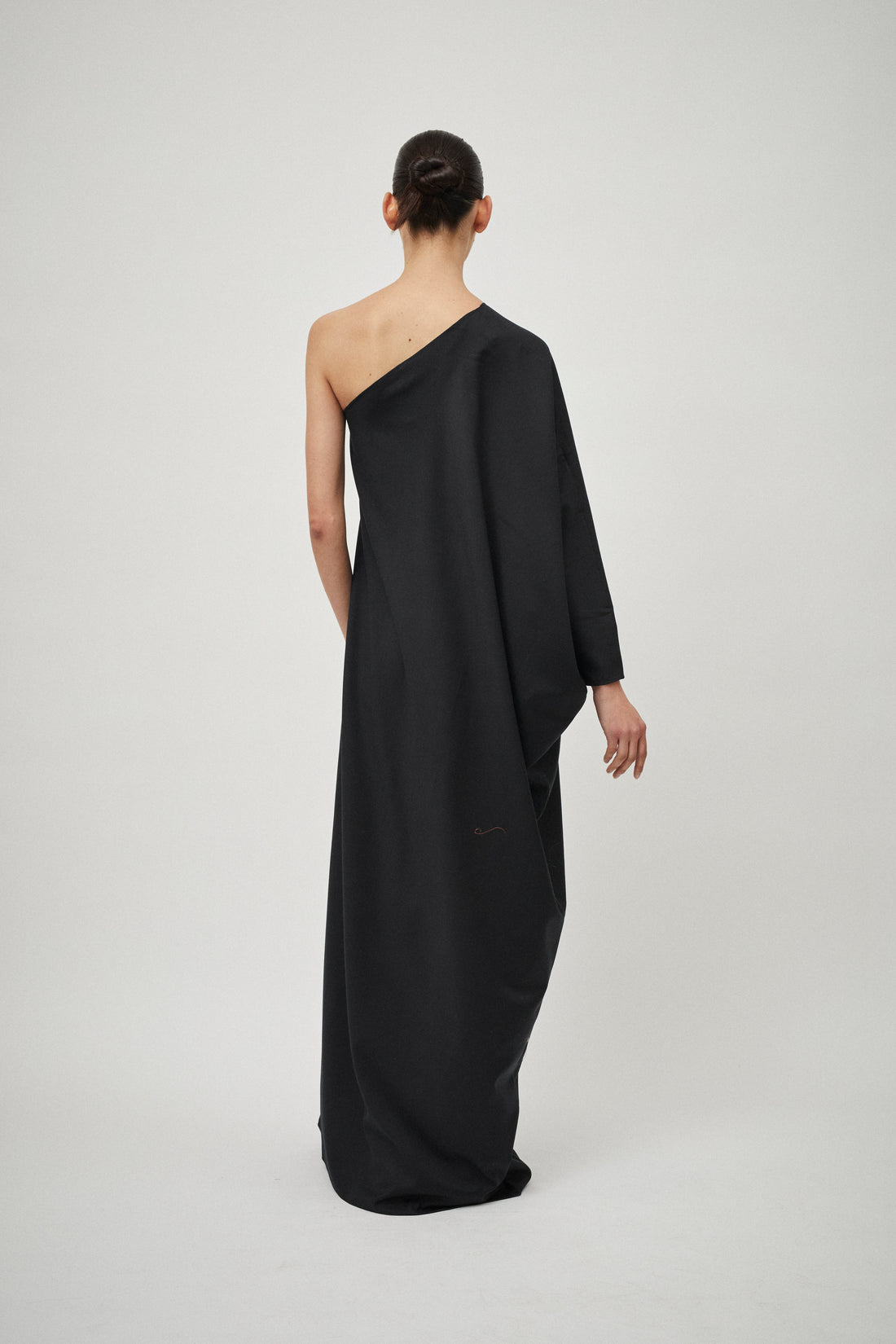 One Shoulder Gown Wool