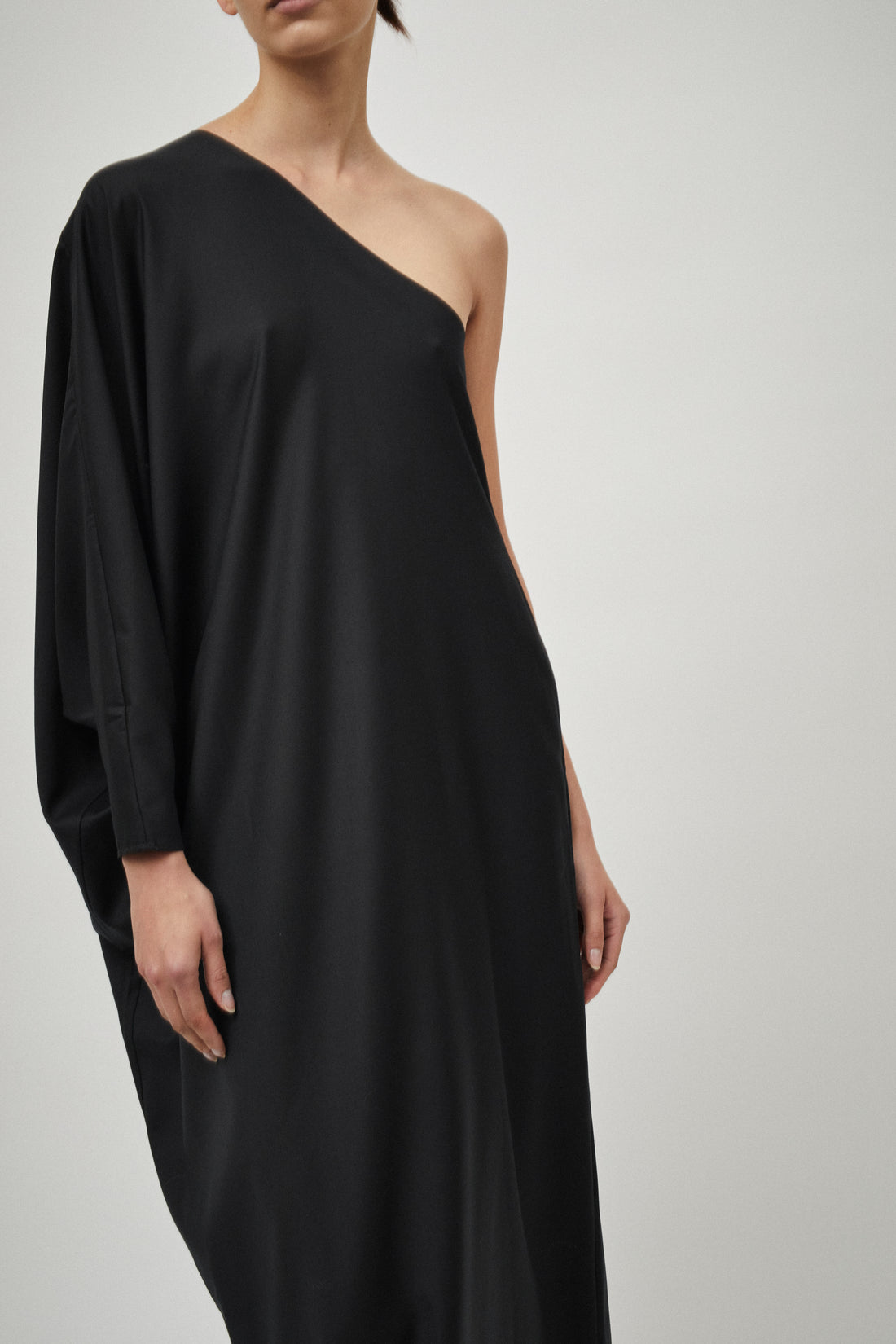 One Shoulder Gown Wool