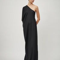 One Shoulder Gown Wool