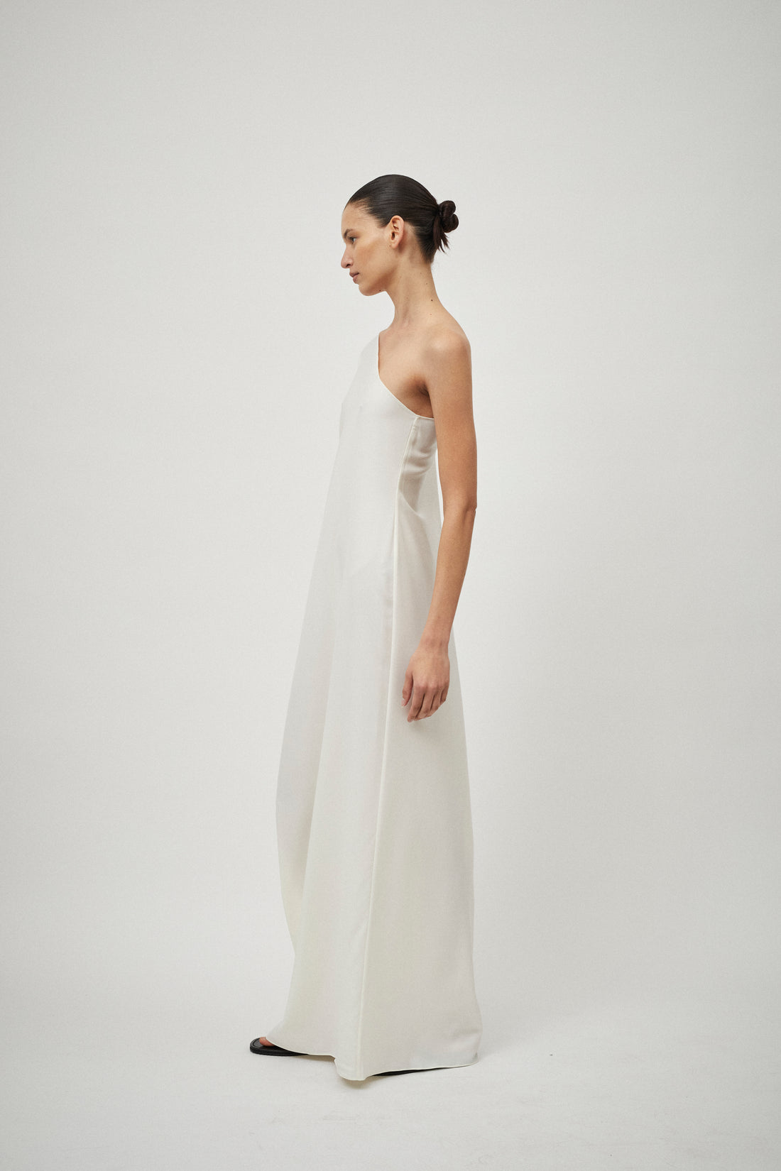One Shoulder Gown Wool