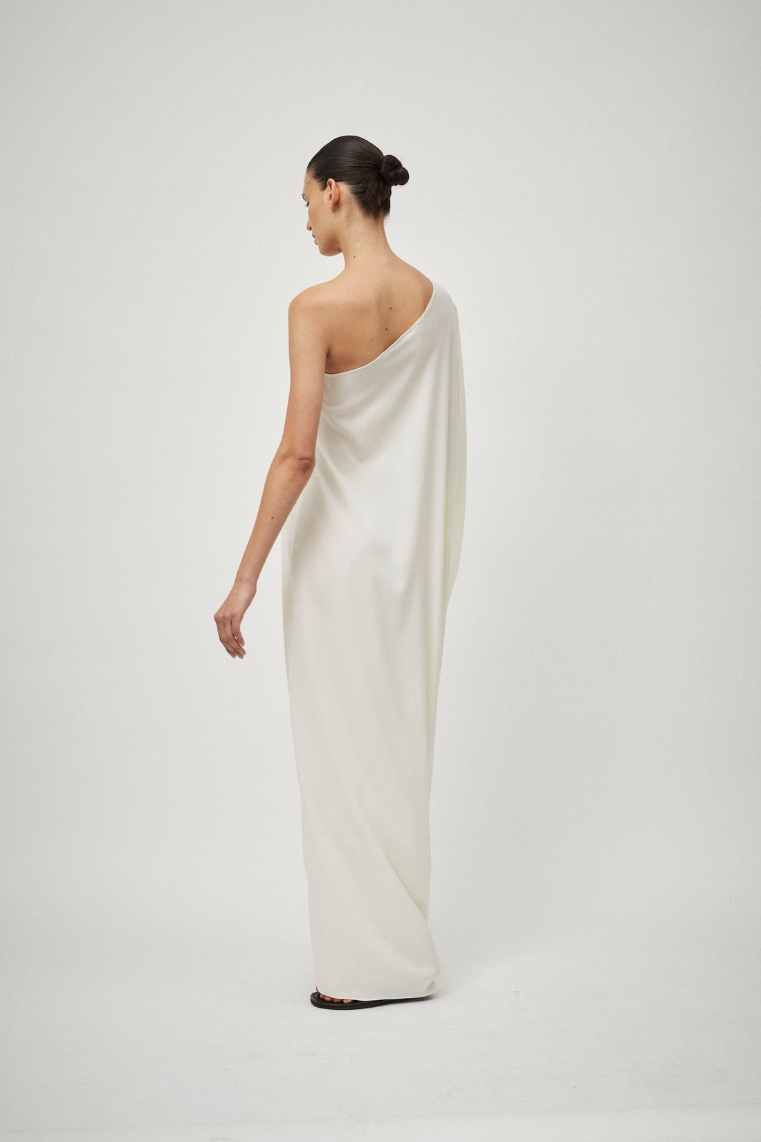 One Shoulder Gown Wool