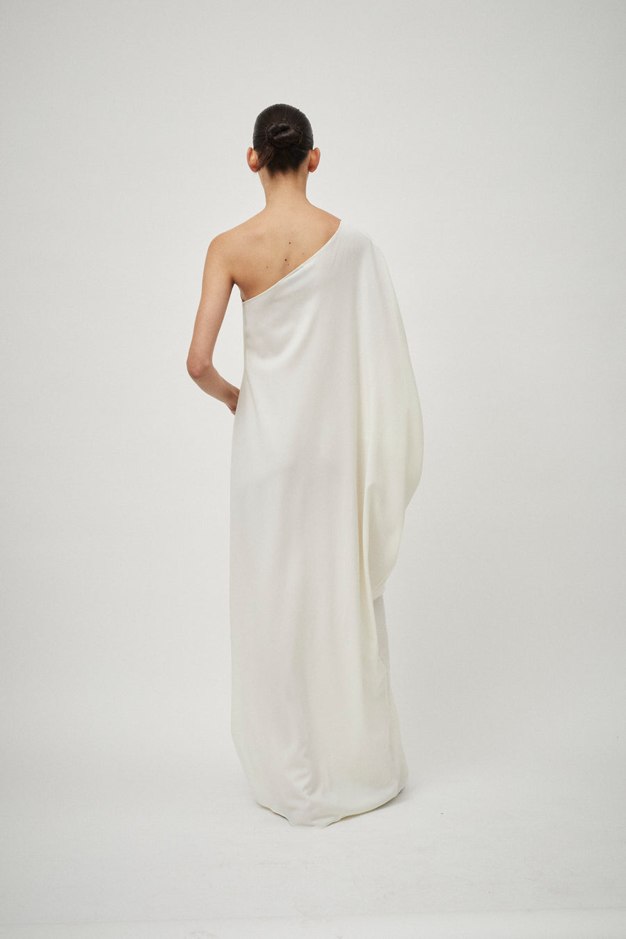One Shoulder Gown Wool