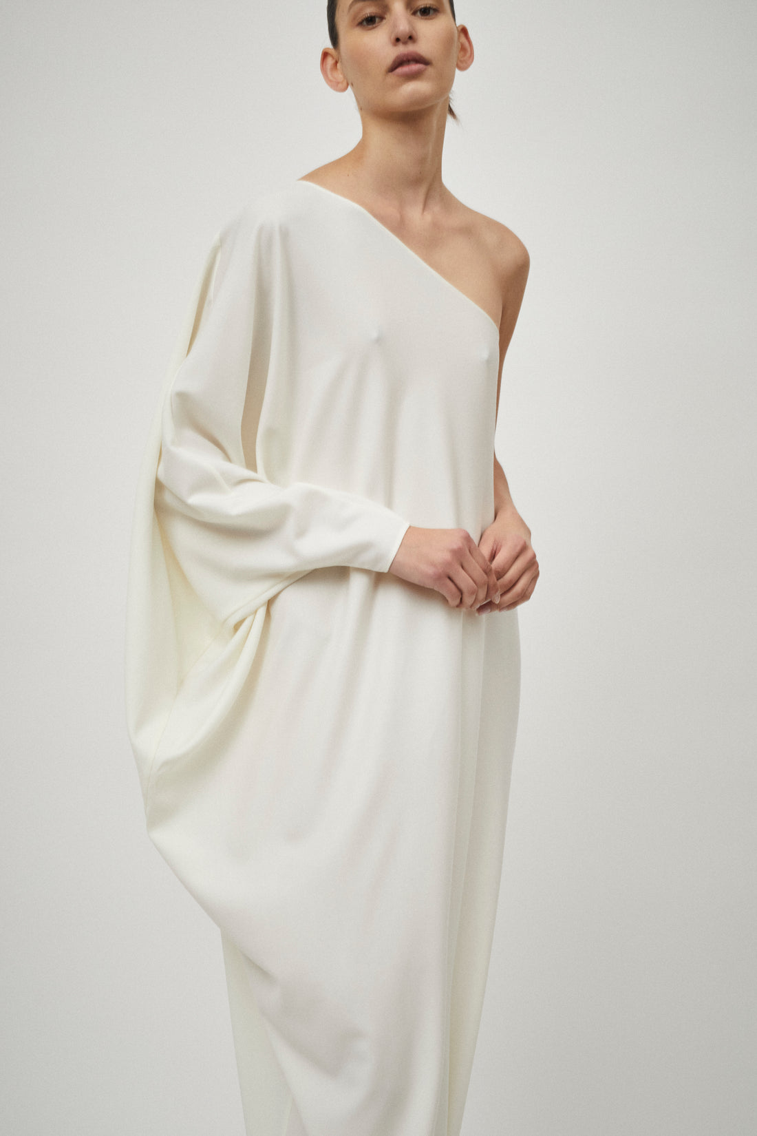 One Shoulder Gown Wool