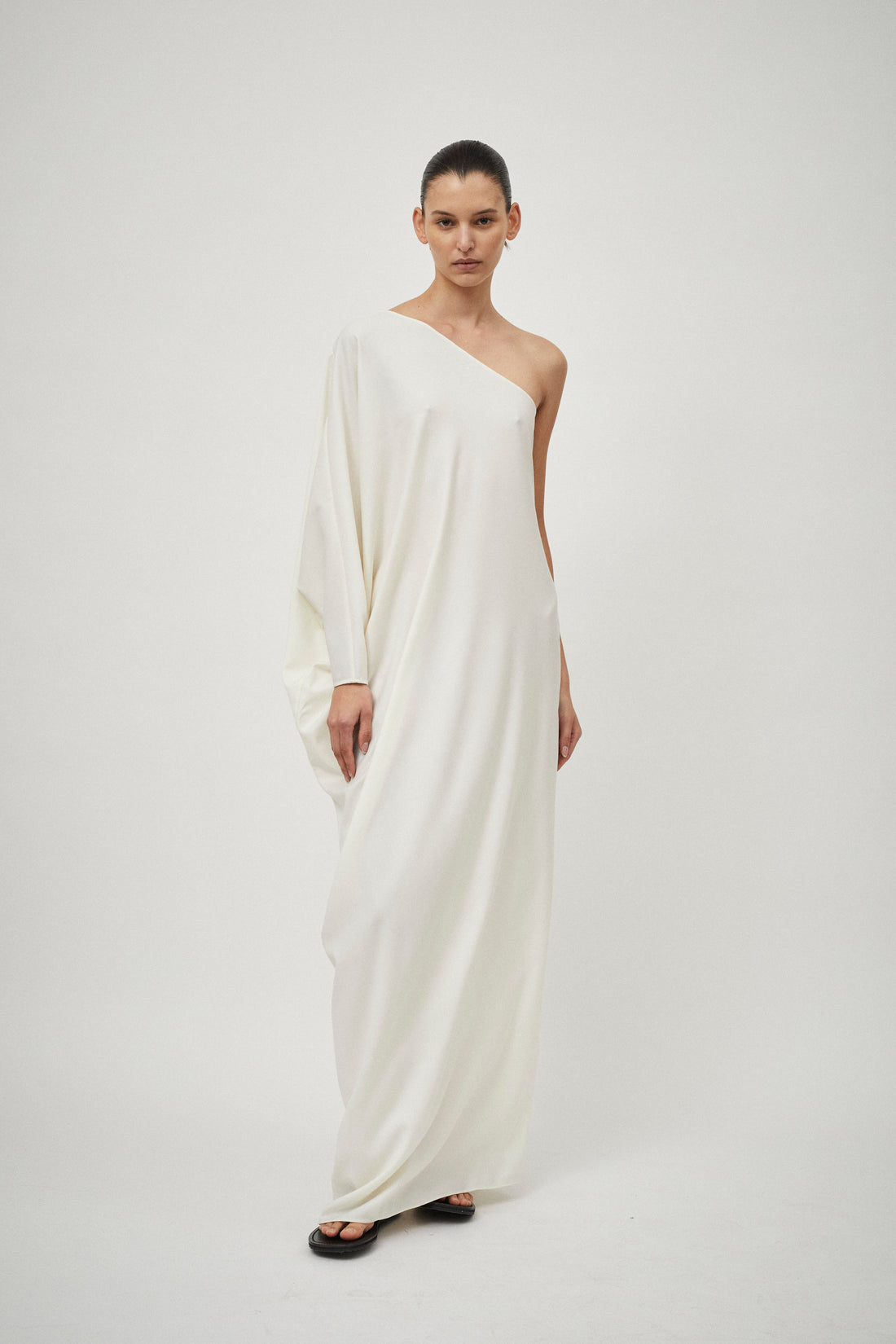 One Shoulder Gown Wool