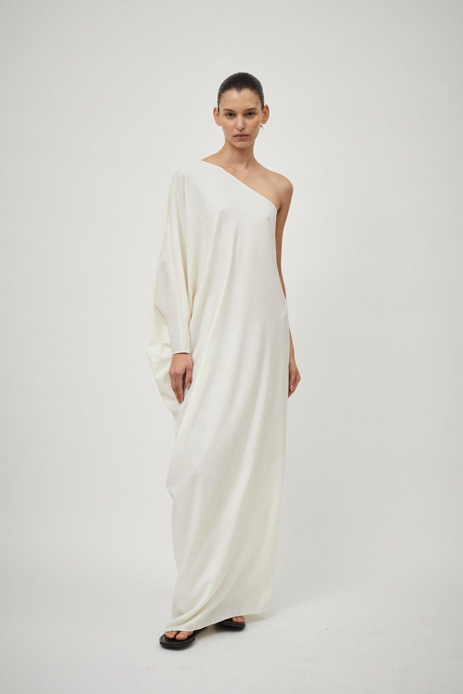 One Shoulder Gown Wool