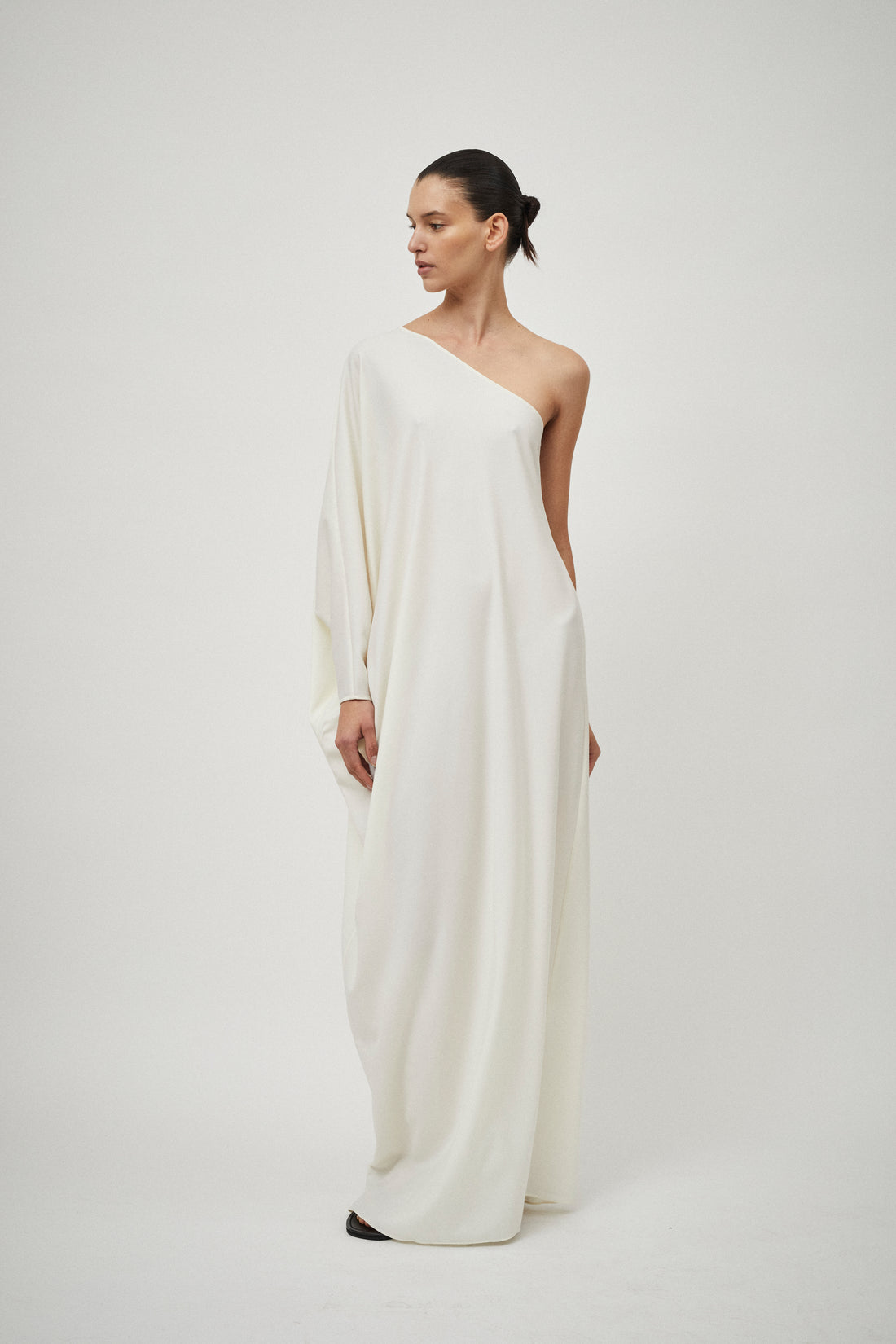 One Shoulder Gown Wool