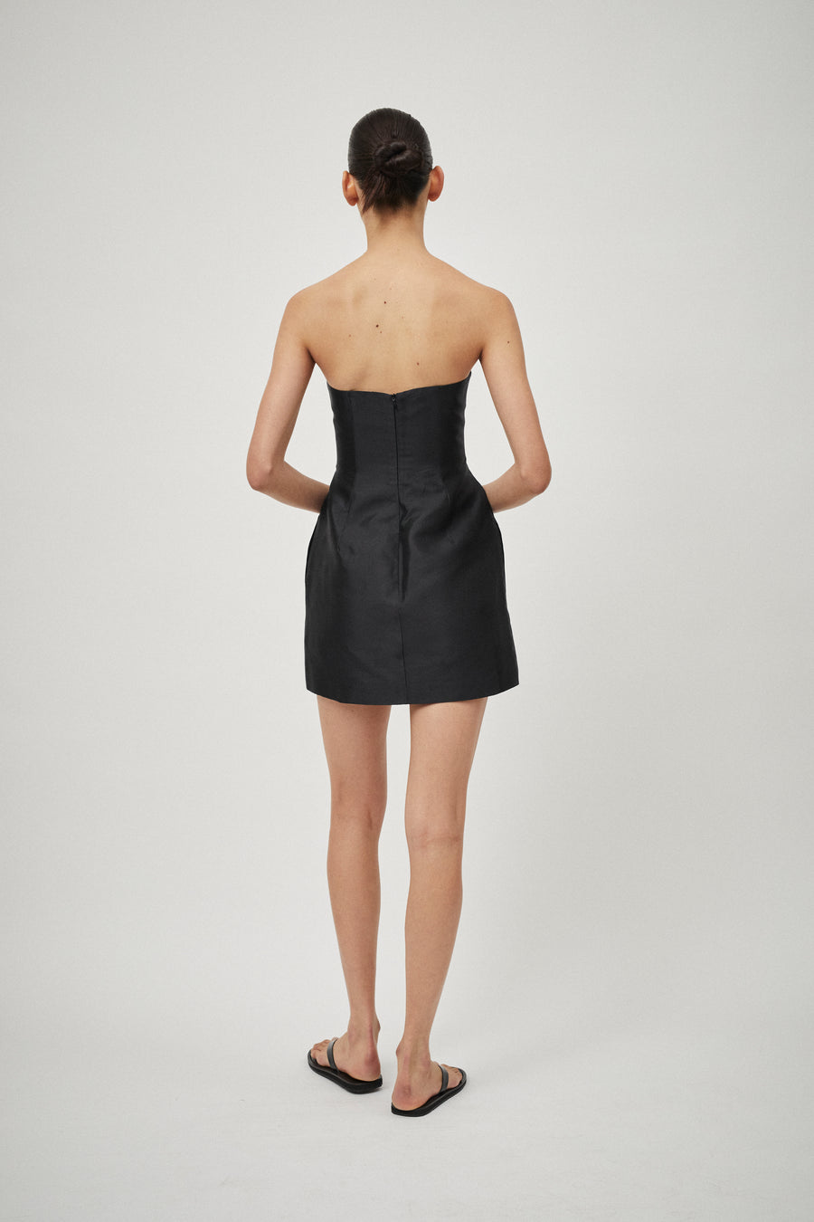 Mini Silk Strapless Dress