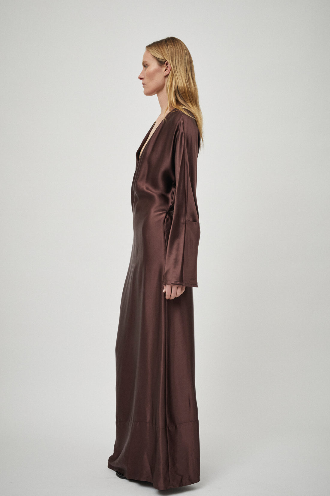 Silk Satin Wrap Dress
