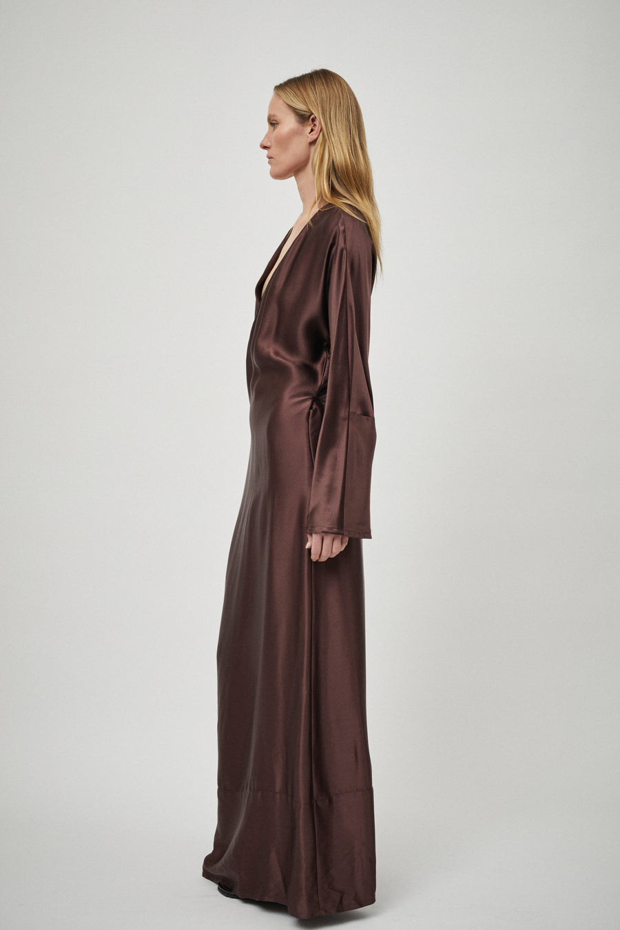 Silk Satin Wrap Dress