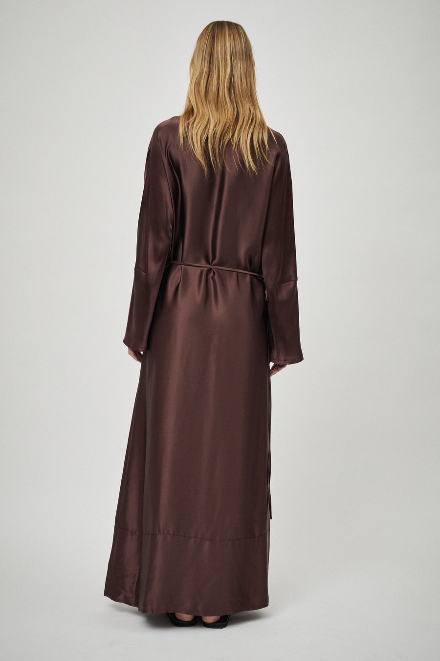Silk Satin Wrap Dress