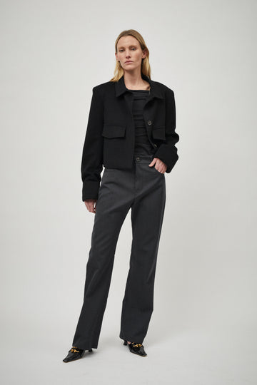 Cropped Felt Jacket