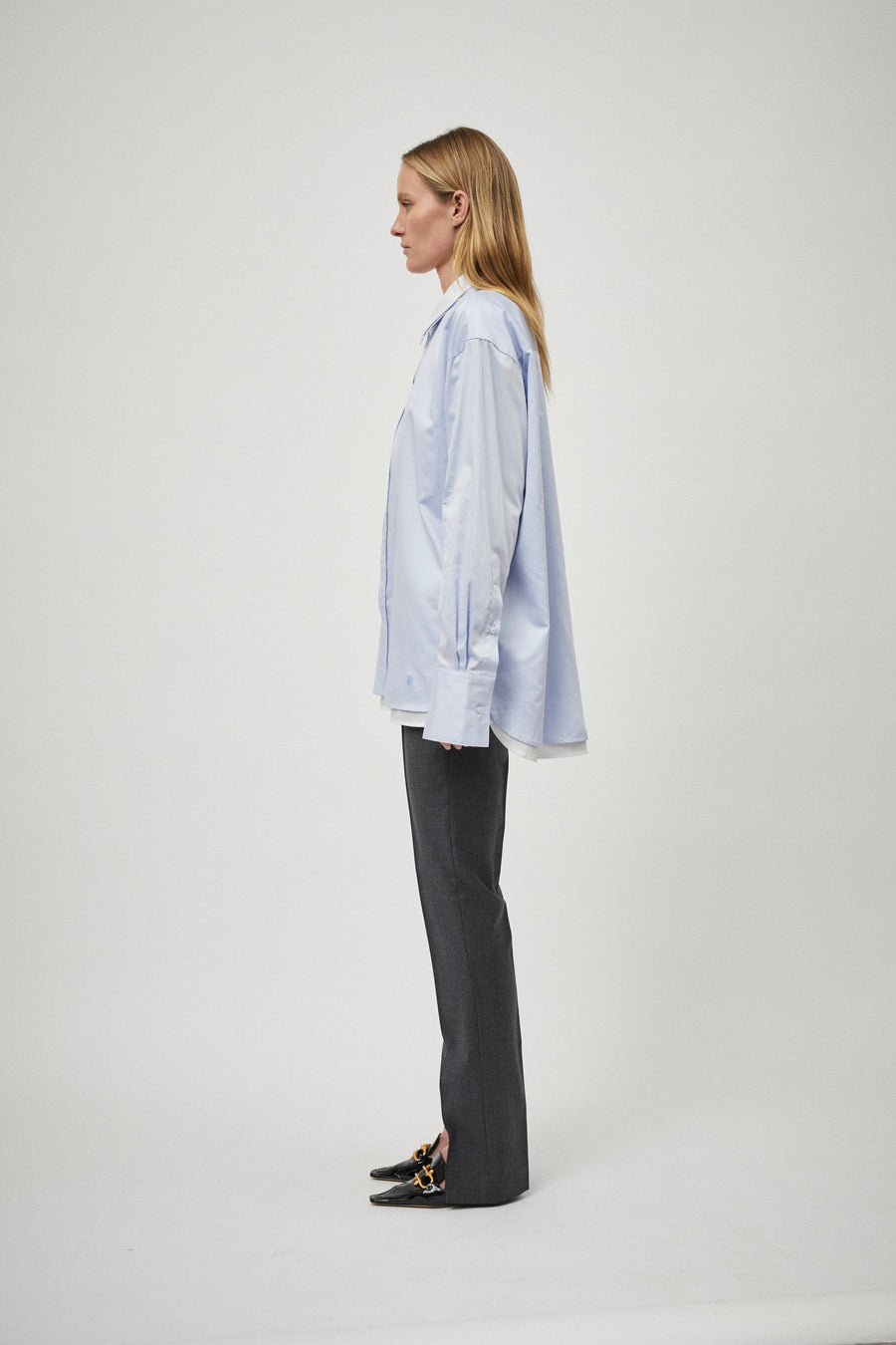 Wool Ankle Split Trouser