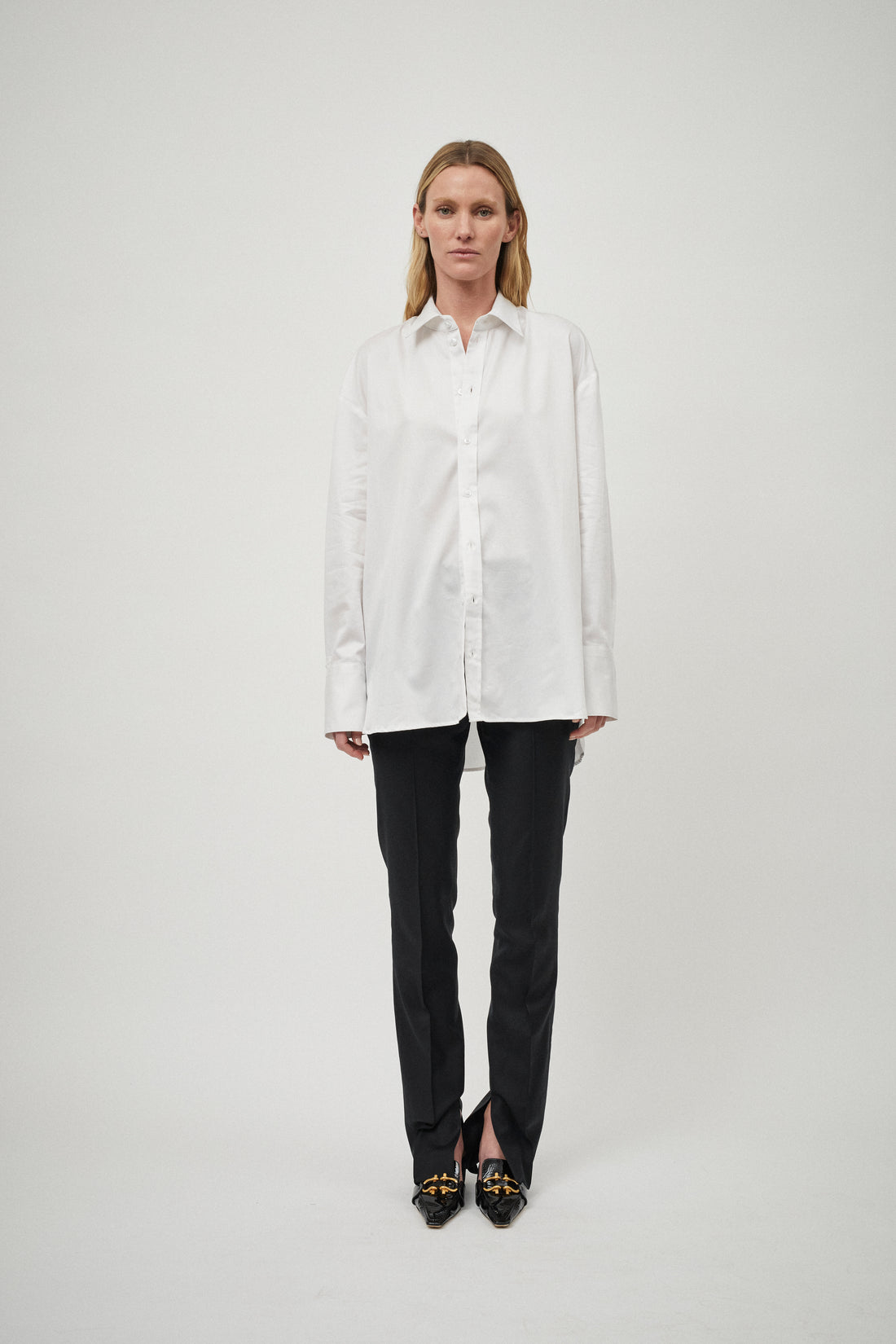 Wool Ankle Split Trouser
