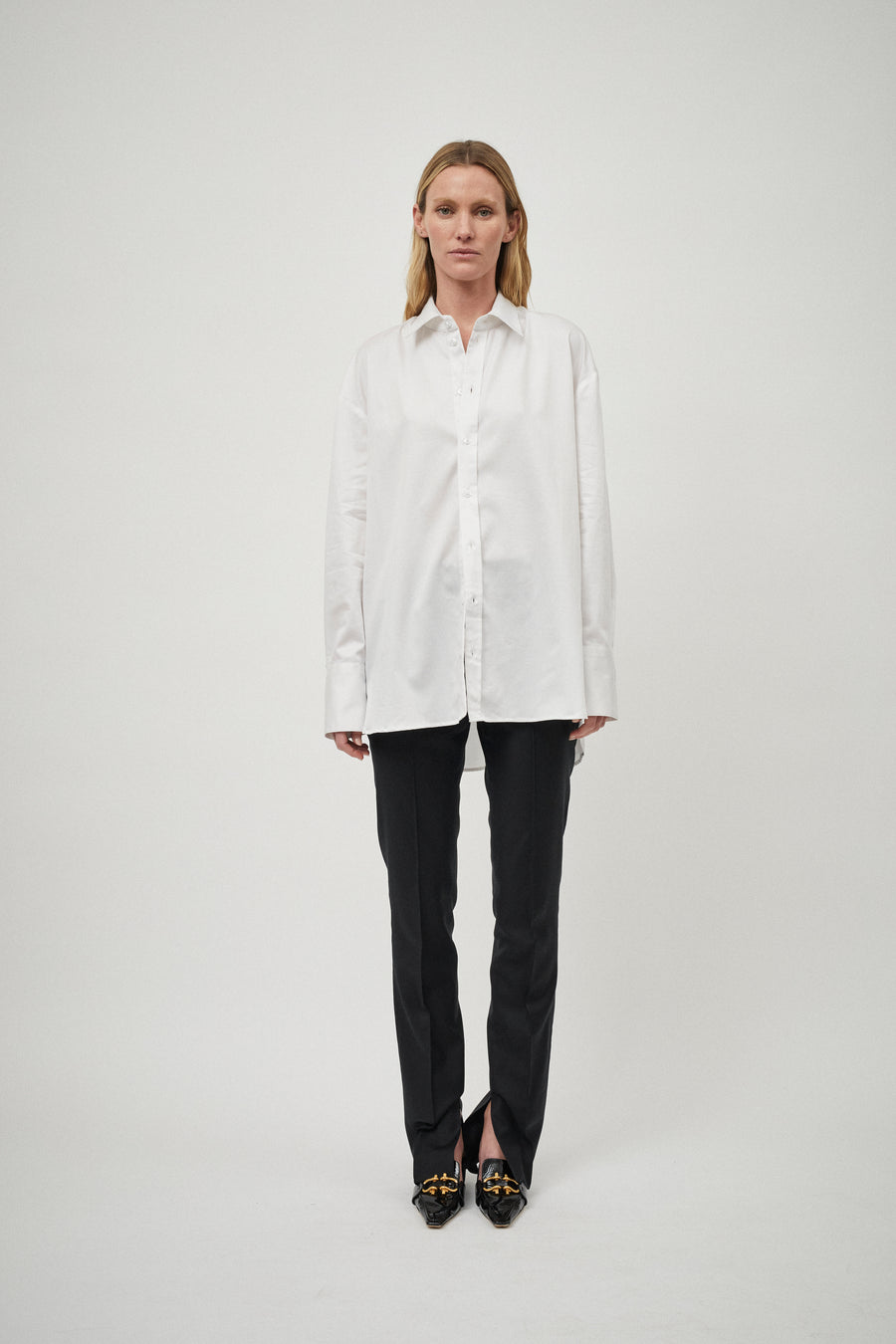 Wool Ankle Split Trouser