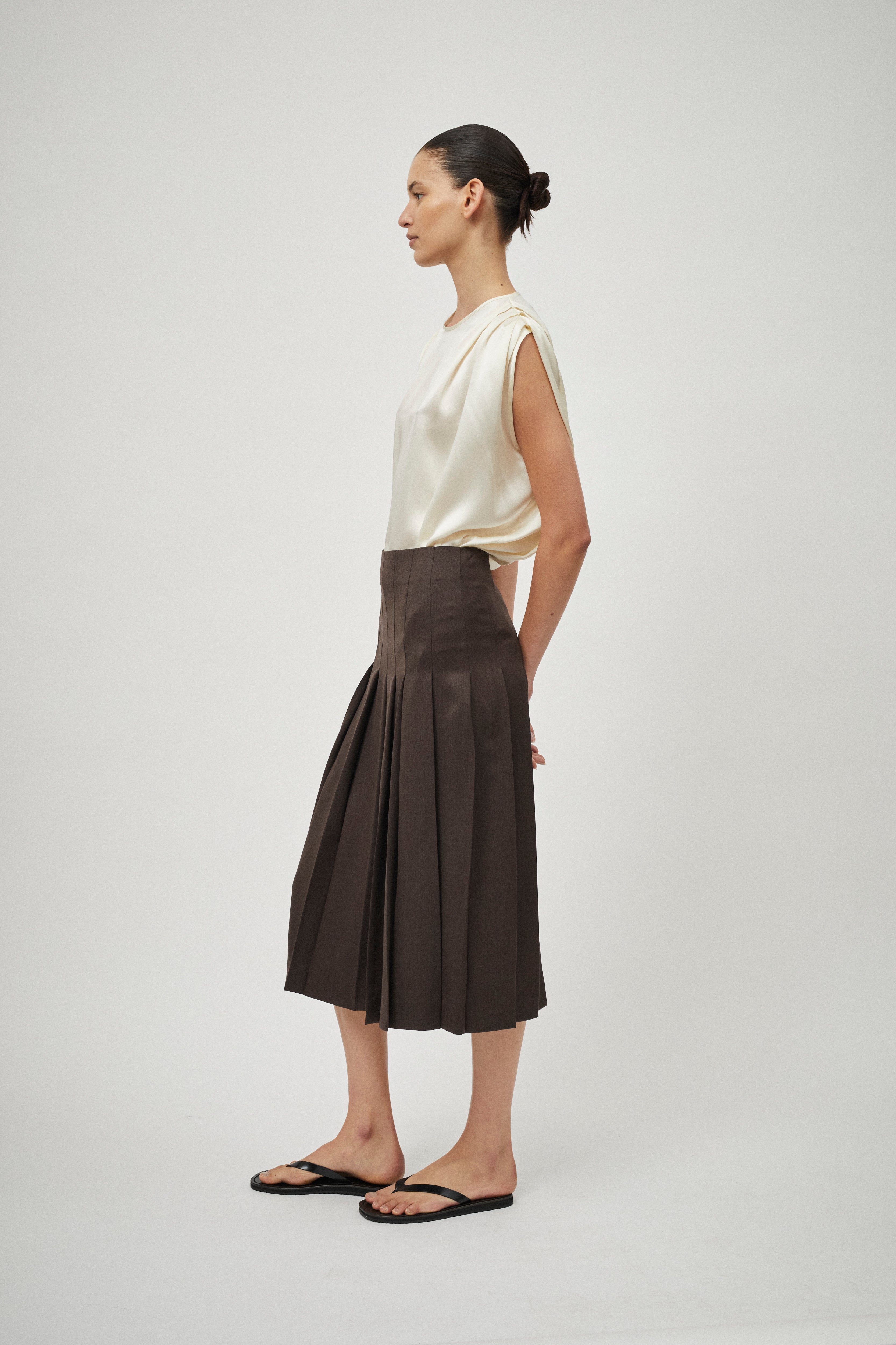 Wool Pleat Skirt