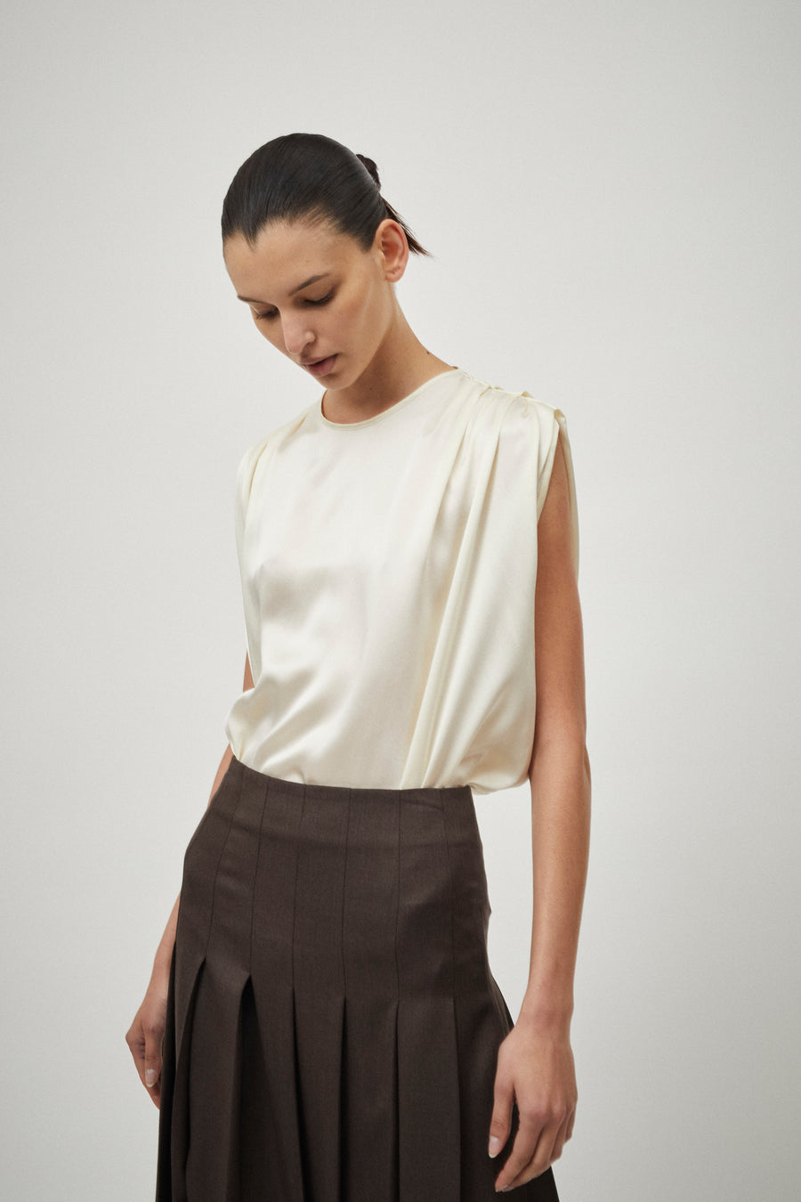 Wool Pleat Skirt